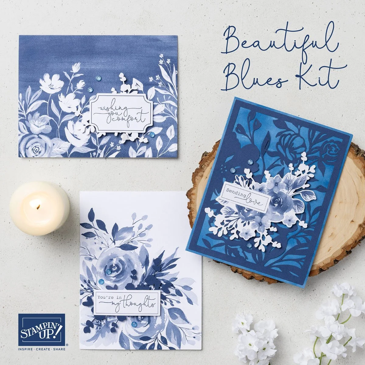 Stampin' Up!'s Beautiful Blues Kit: Easy Elegant Cards for Life's Tender Moments