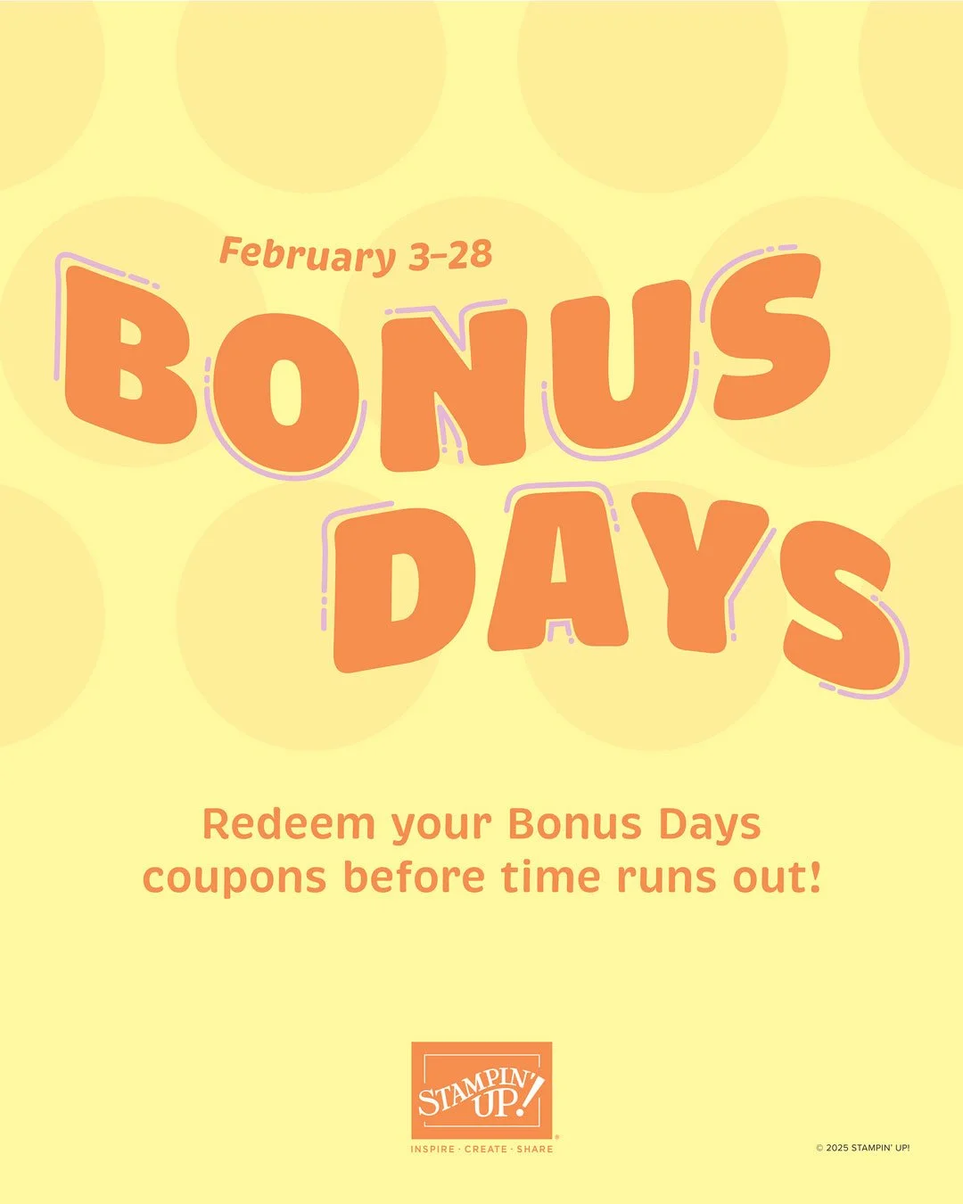 Time To Redeem Your Bonus Days Coupons