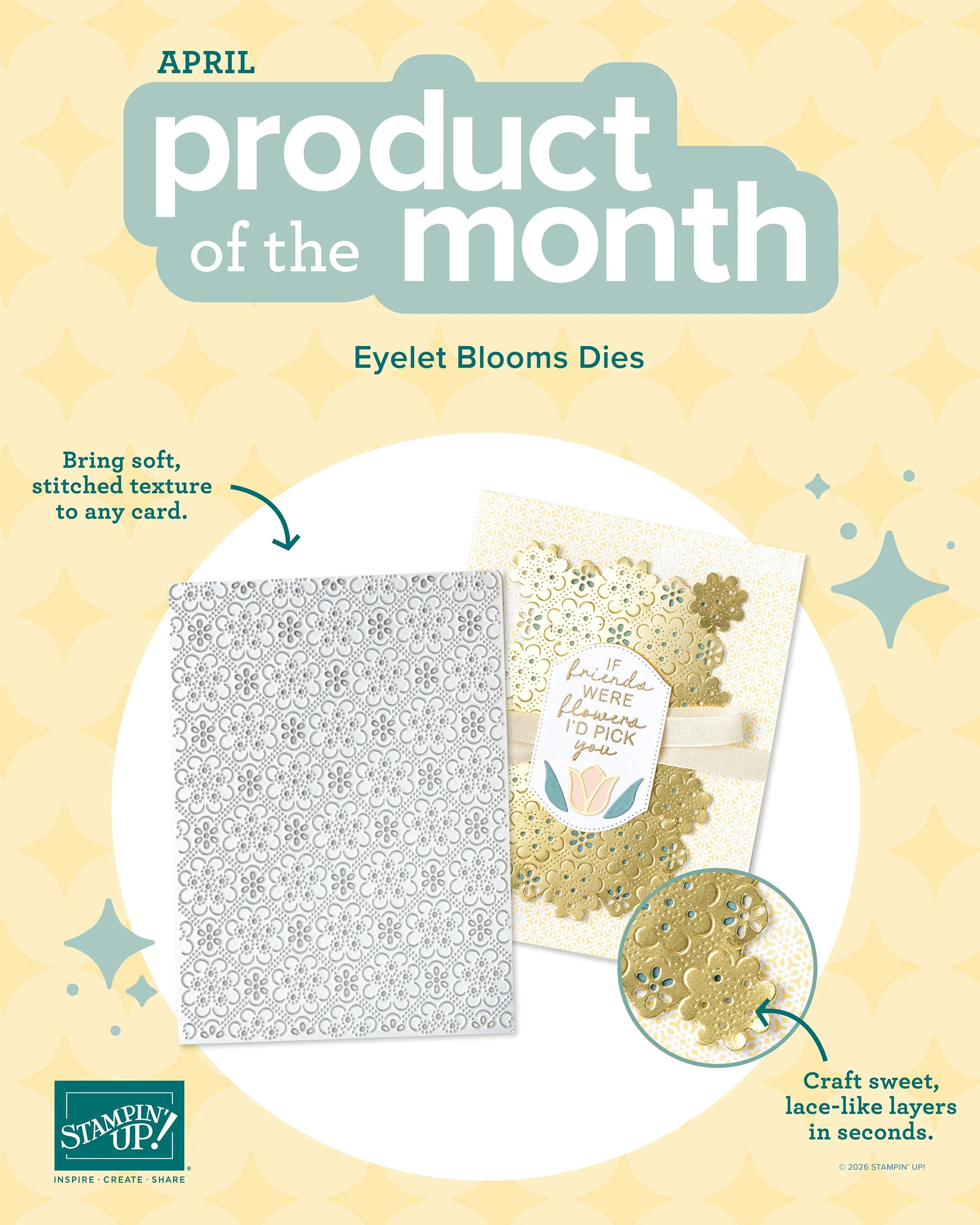 April Product of the Month: Eyelet Blooms Die