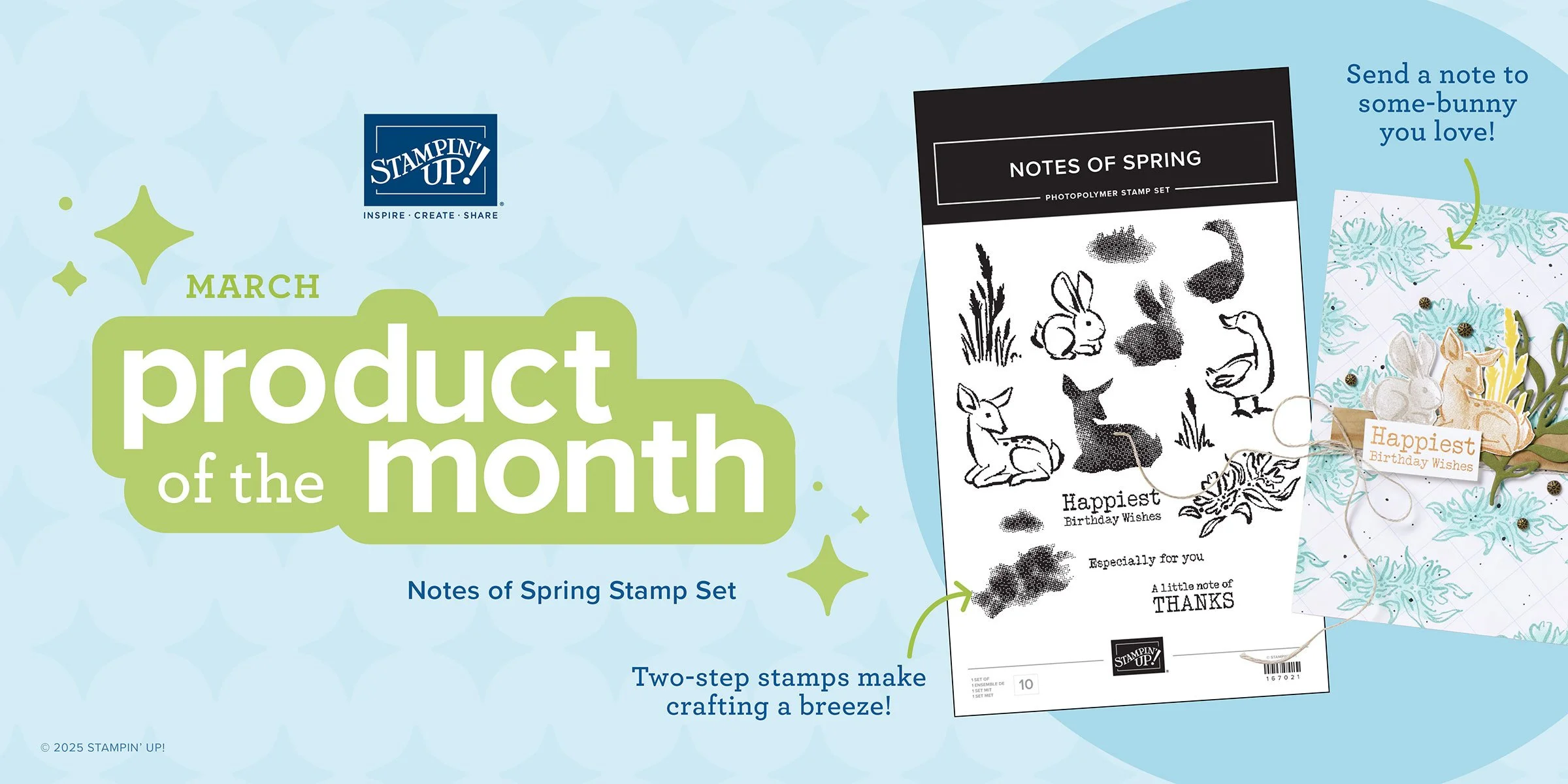 Notes of Spring Stamp Set March 2026 Stampin' Up! Product of the Month