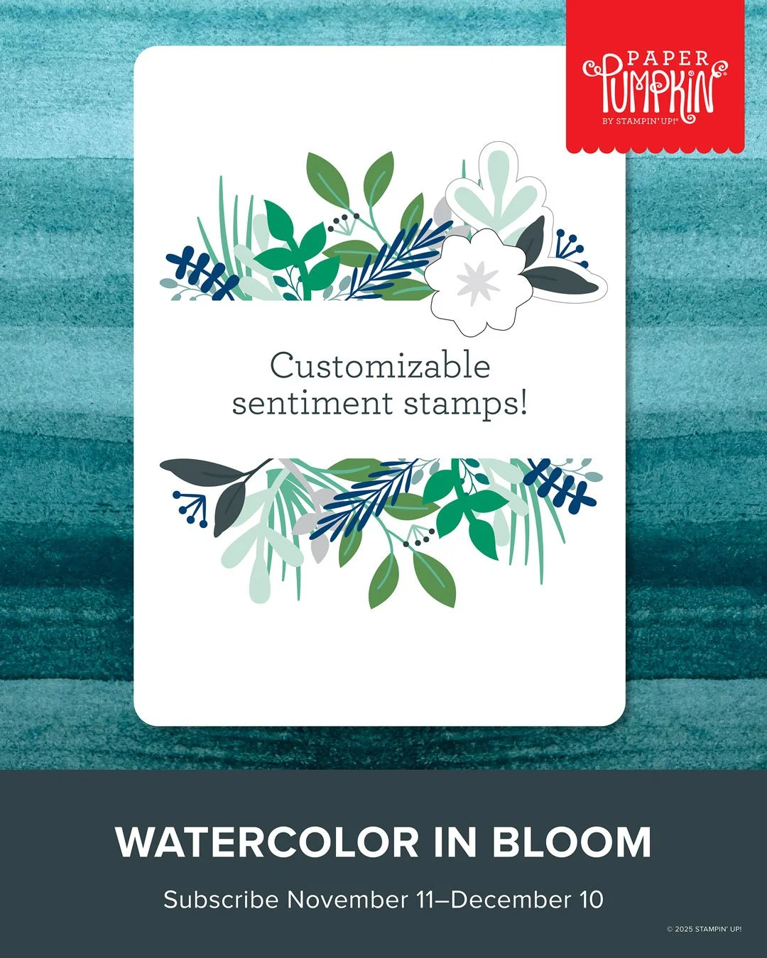 Watercolor In Bloom Paper Pumpkin Kit 