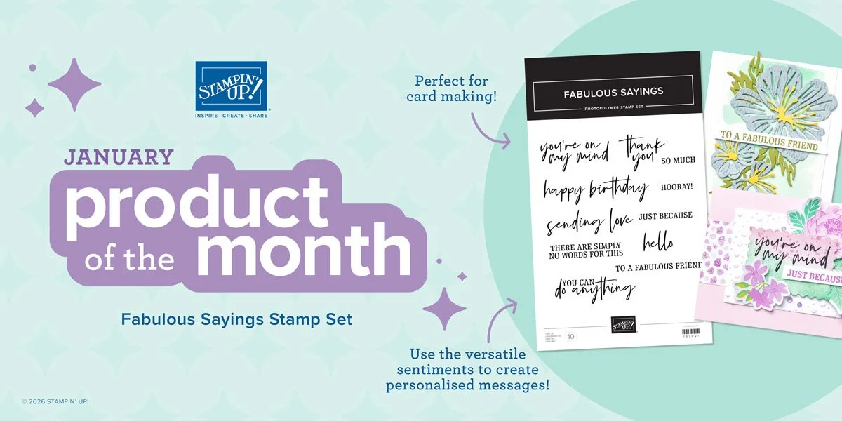 Fabulous Sayings Stamp Set Is January 2026 Product of the Month