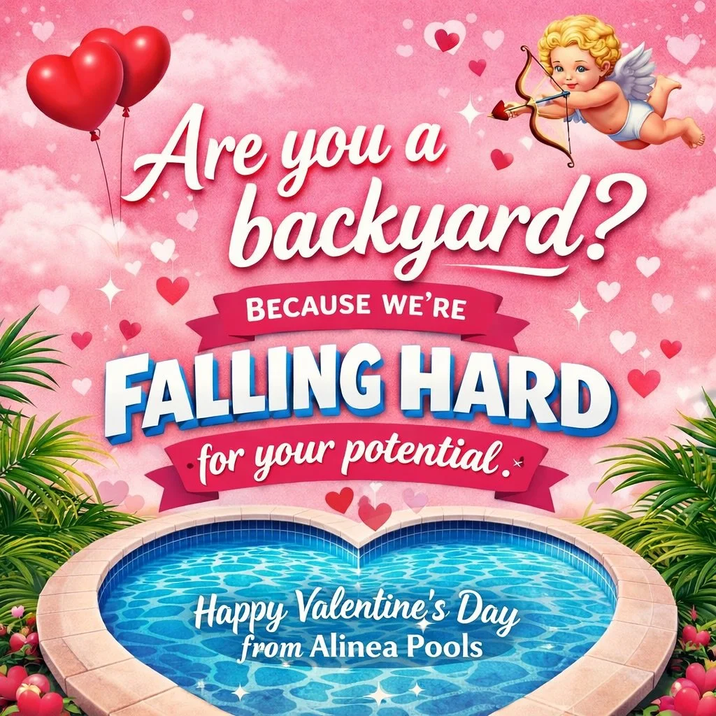 This Valentine&rsquo;s Day, skip the roses. Create a backyard your family will fall for every single summer. 

Let&rsquo;s make waves together ❤️ Call today to schedule a design consultation!