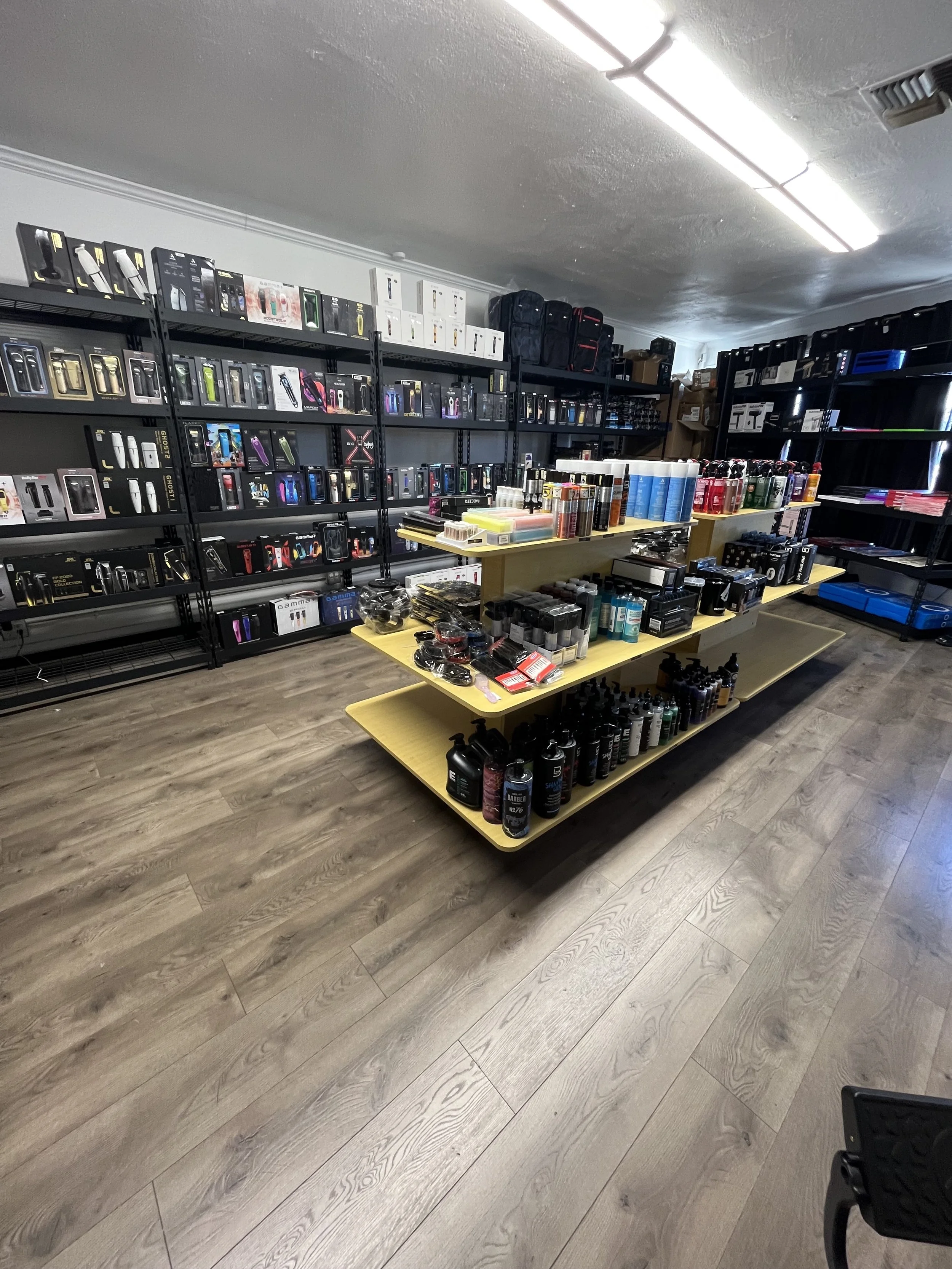 industry leading tools, we have trimmers,clippers,shavers, and all barbers supplies all under one roof