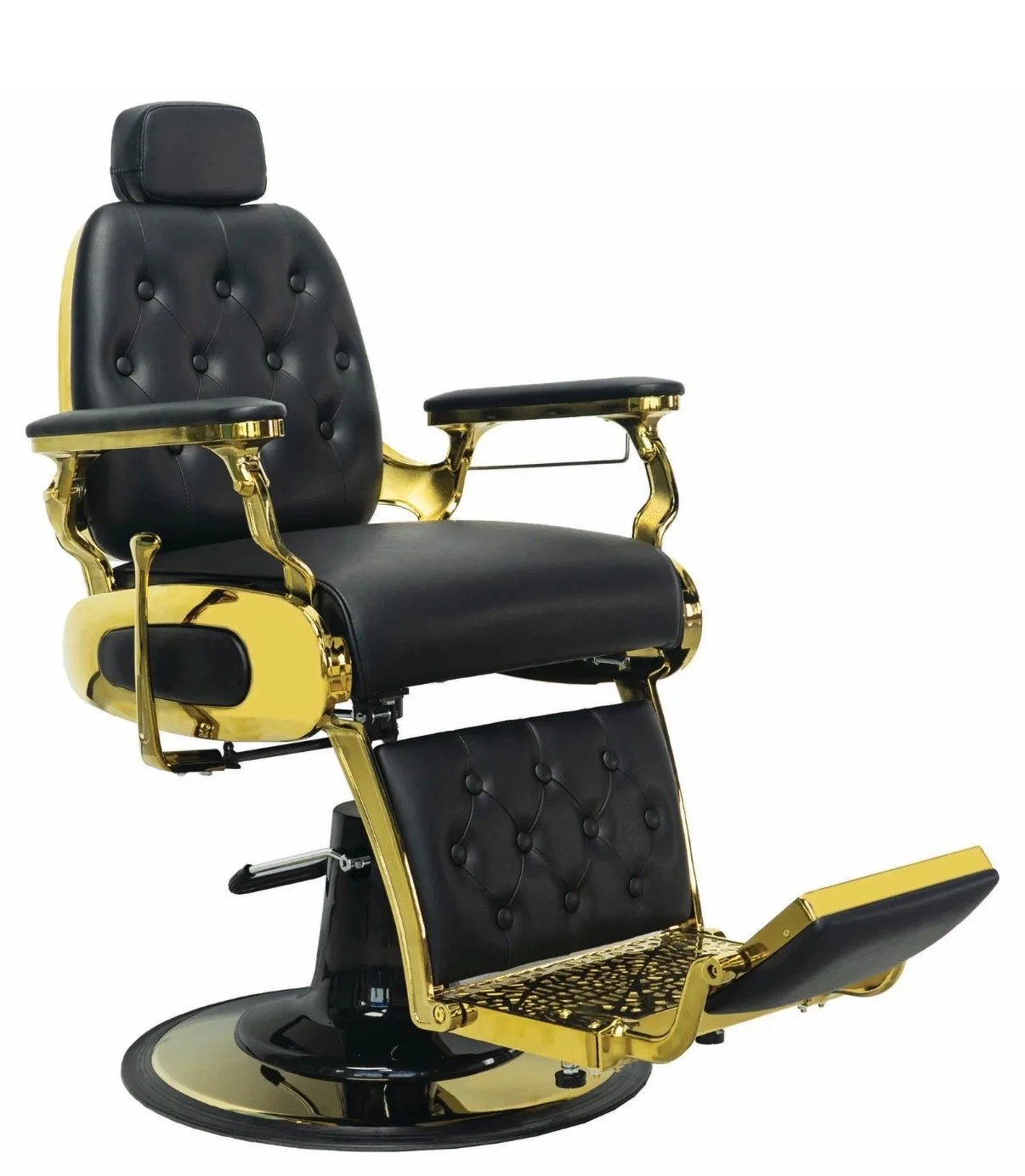 London Barber Chair Black on Gold
