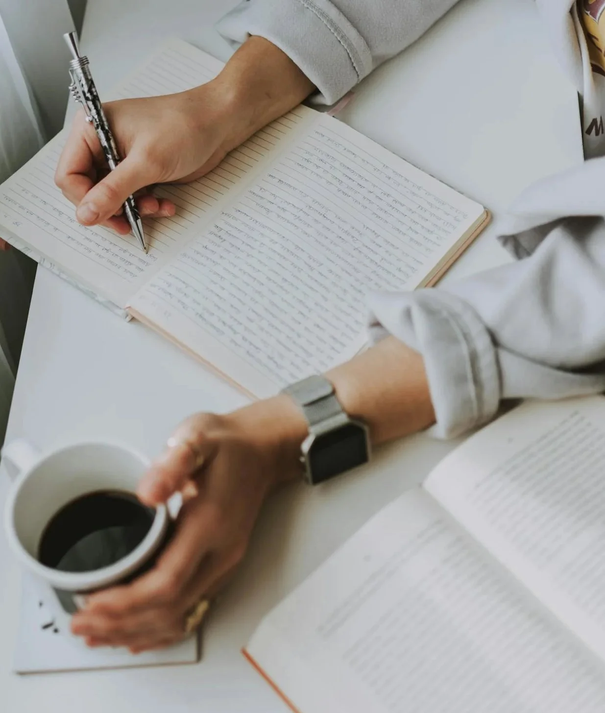 Editor working on a query letter to an agent.