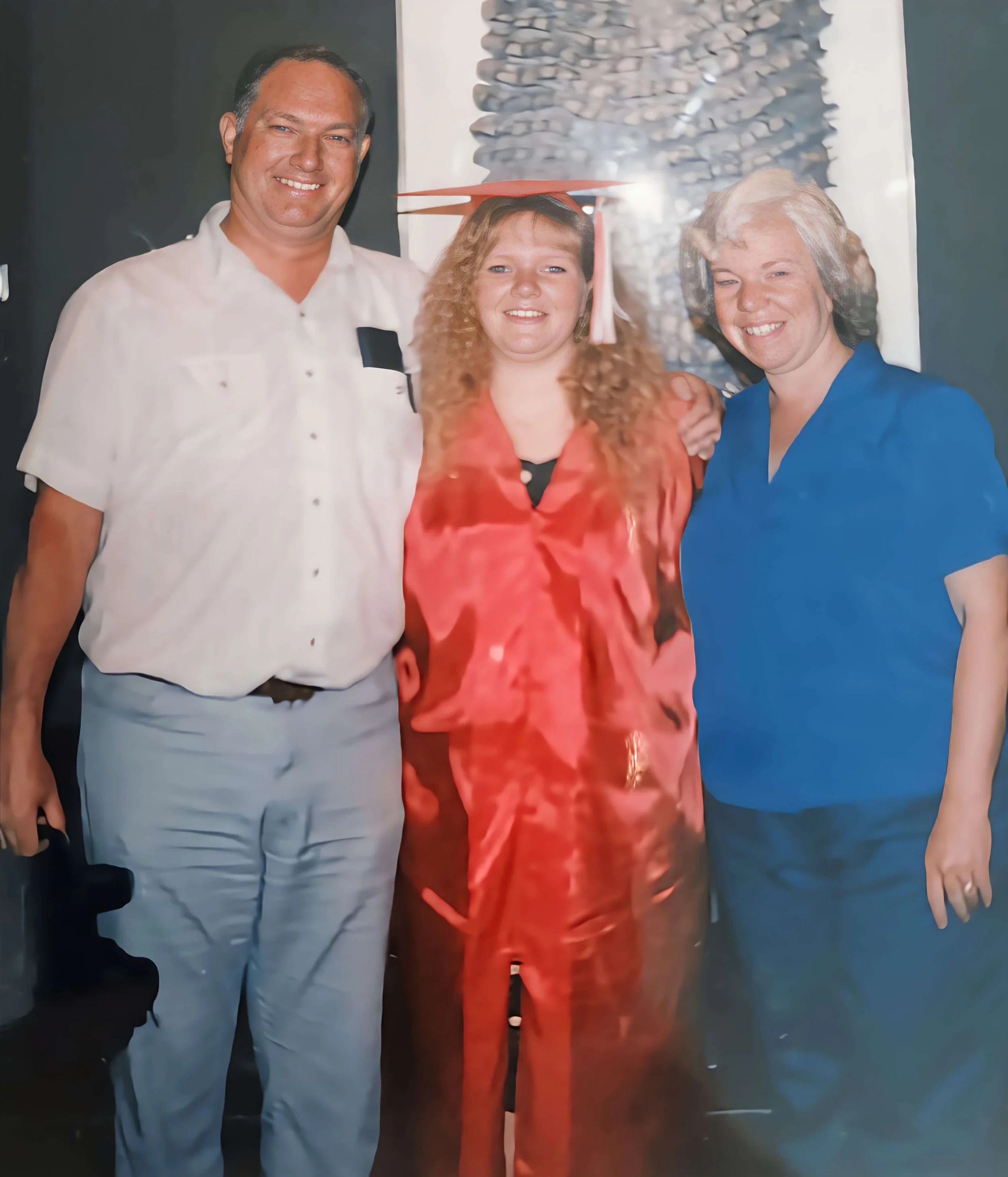 1991 High School Graduation - Chuck Sr, Jeni and Elaine