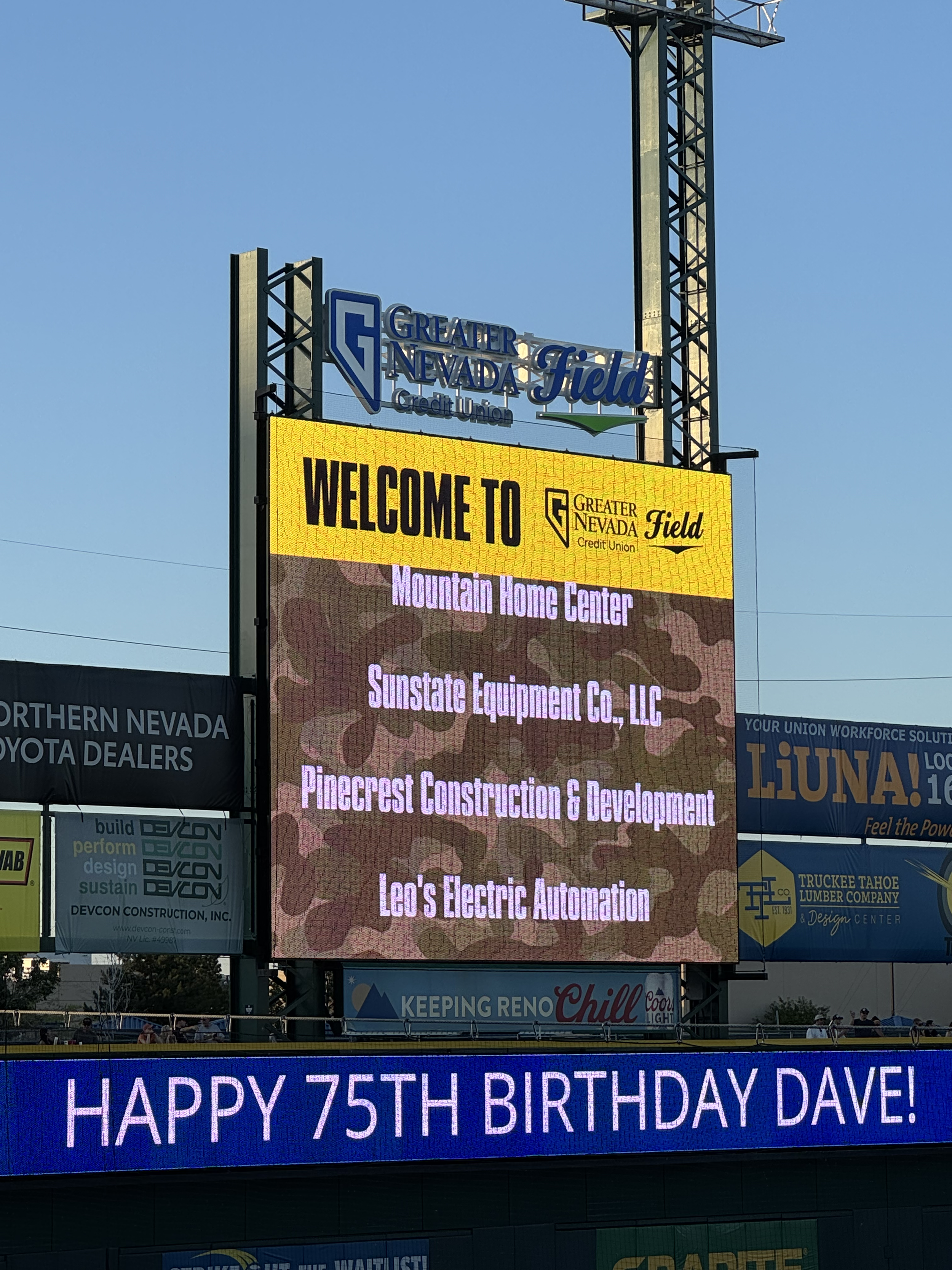 A Night to Remember: Pinecrest Team Outing with the Reno Aces