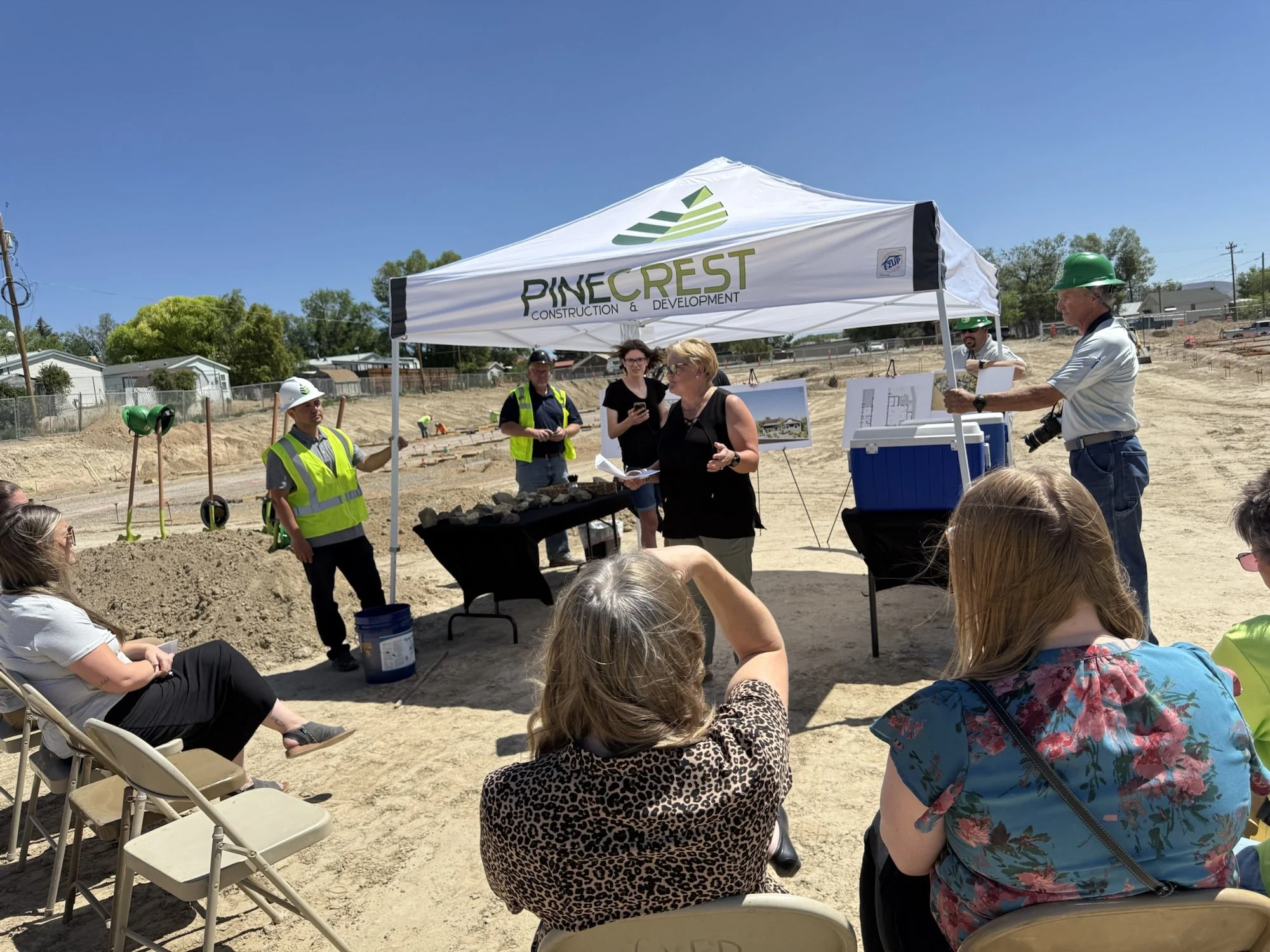City of Carlin Nevada officials at a groundbreaking ceremony on affordable housing.