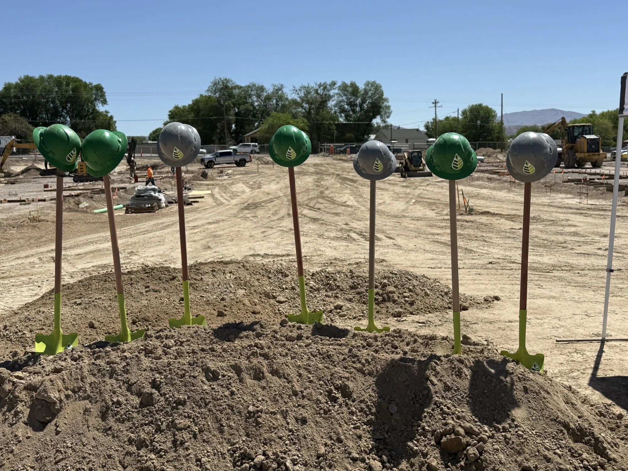 Pinecrest Construction breaks ground in Carlin, Nevada on new affordable housing project.
