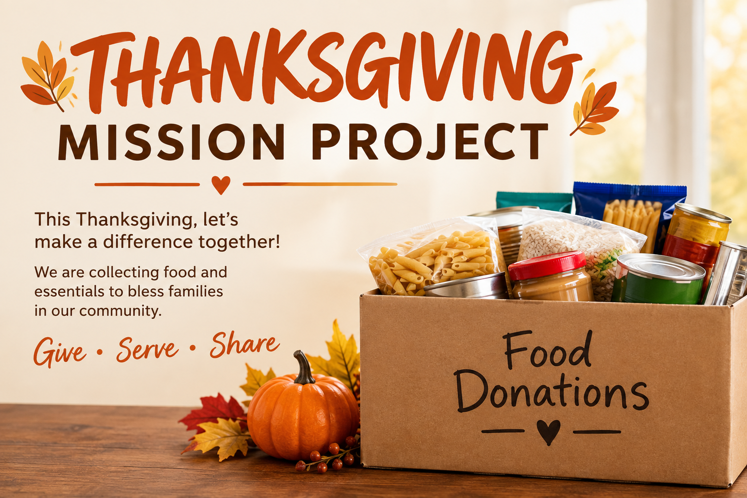 Thanksgiving Community Mission Project