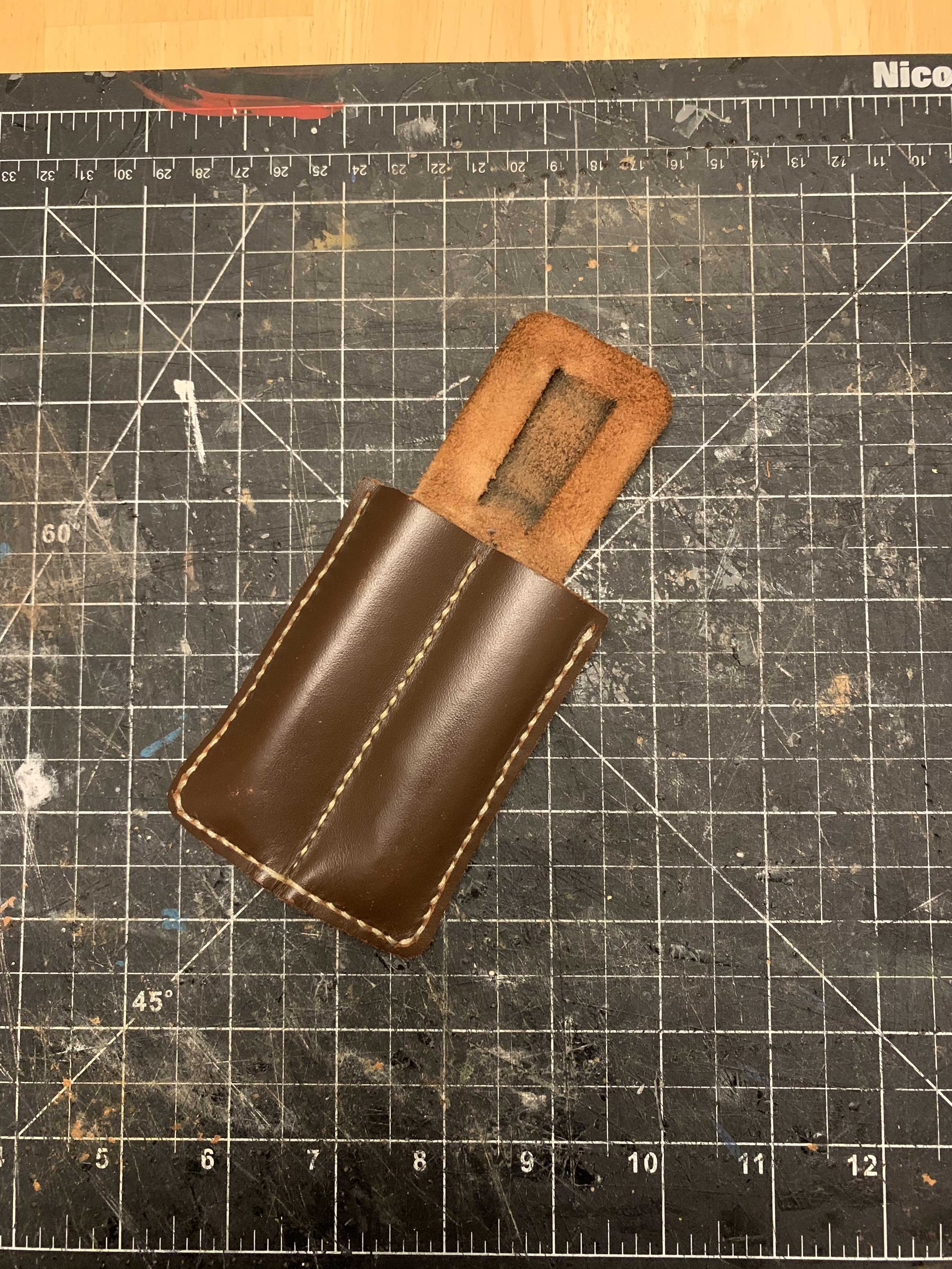 A small holder for pens and pencils that loops onto my belt.