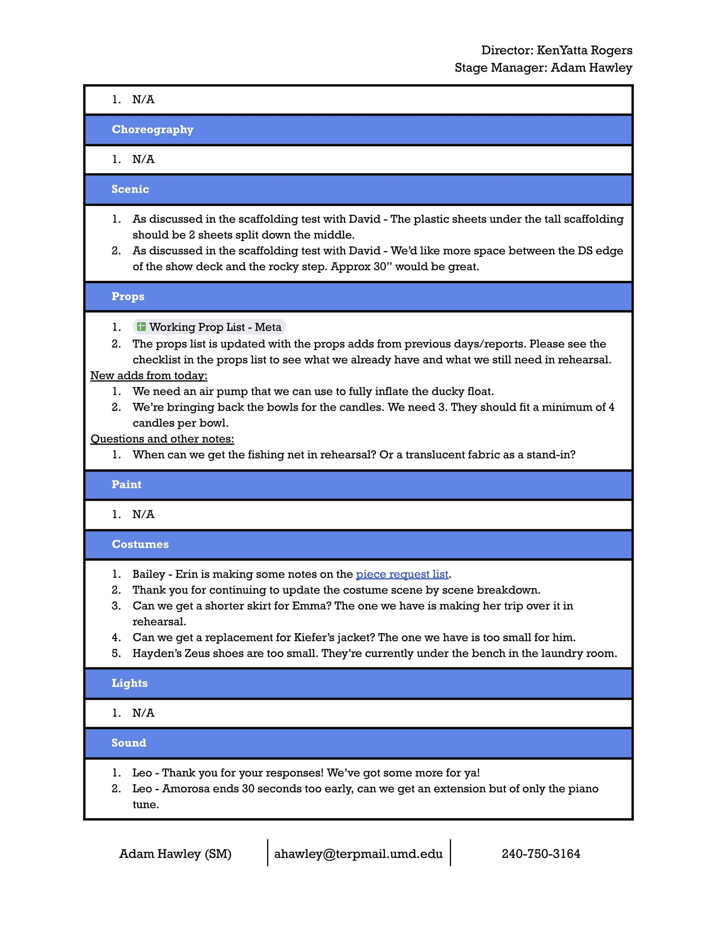 Rehearsal Report Sample p2