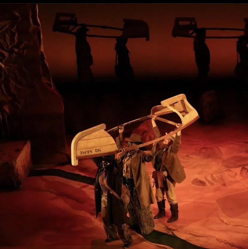 One of five small boats made out of foam and aluminum for a production of Men on Boats (UMD). Made as a collaborative project in The Clarice prop shop.  