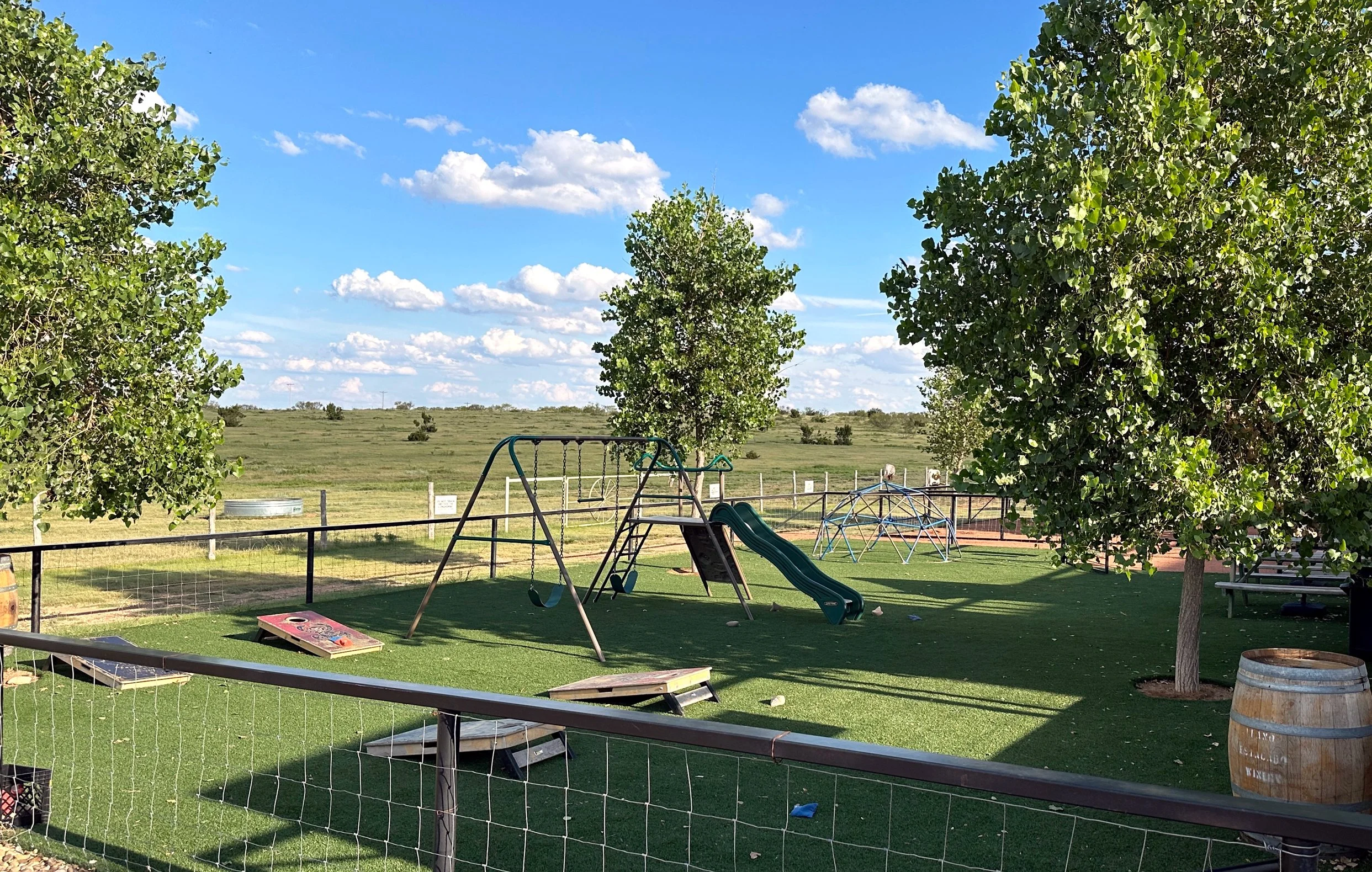 Come relax while your little ones explore our playground.