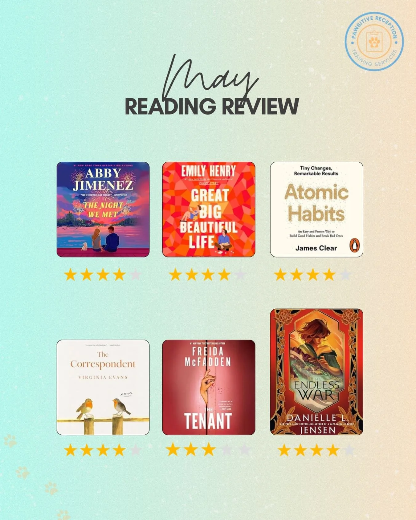 So many fantastic reads this month! What did you read? 
Message me and let&rsquo;s discuss 🗣️ 📚
