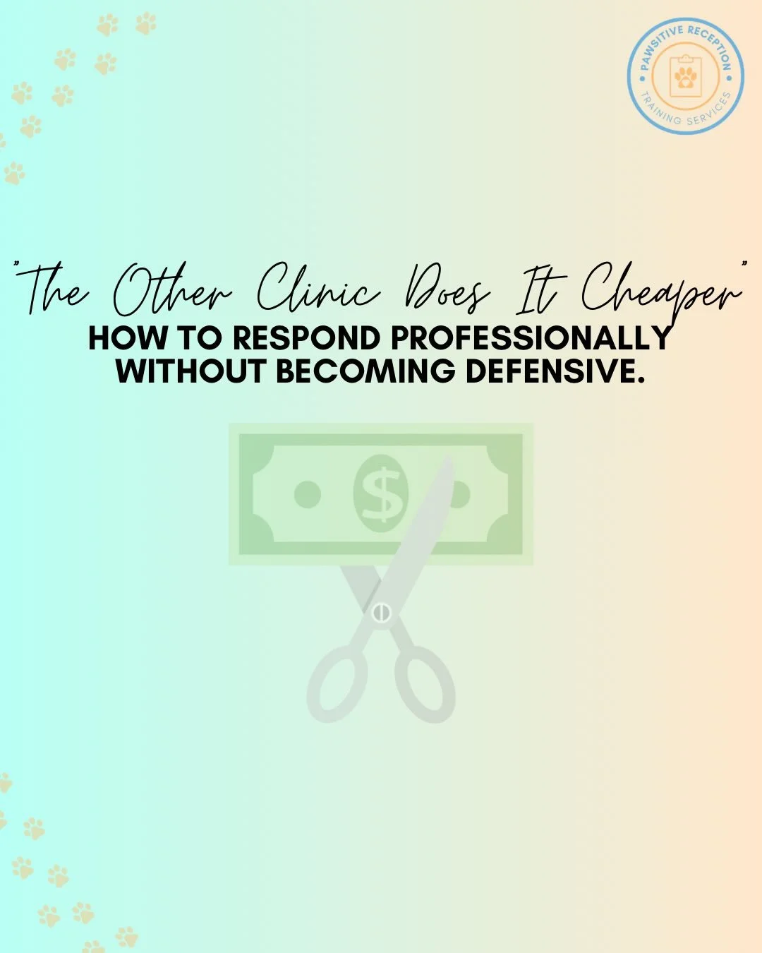 A phrase every veterinary receptionist knows.

Remember: You don&rsquo;t have to defend your clinic&rsquo;s pricing. Stay professional, acknowledge the concern, and connect clients with the veterinarian or management team when needed.

Professionalis