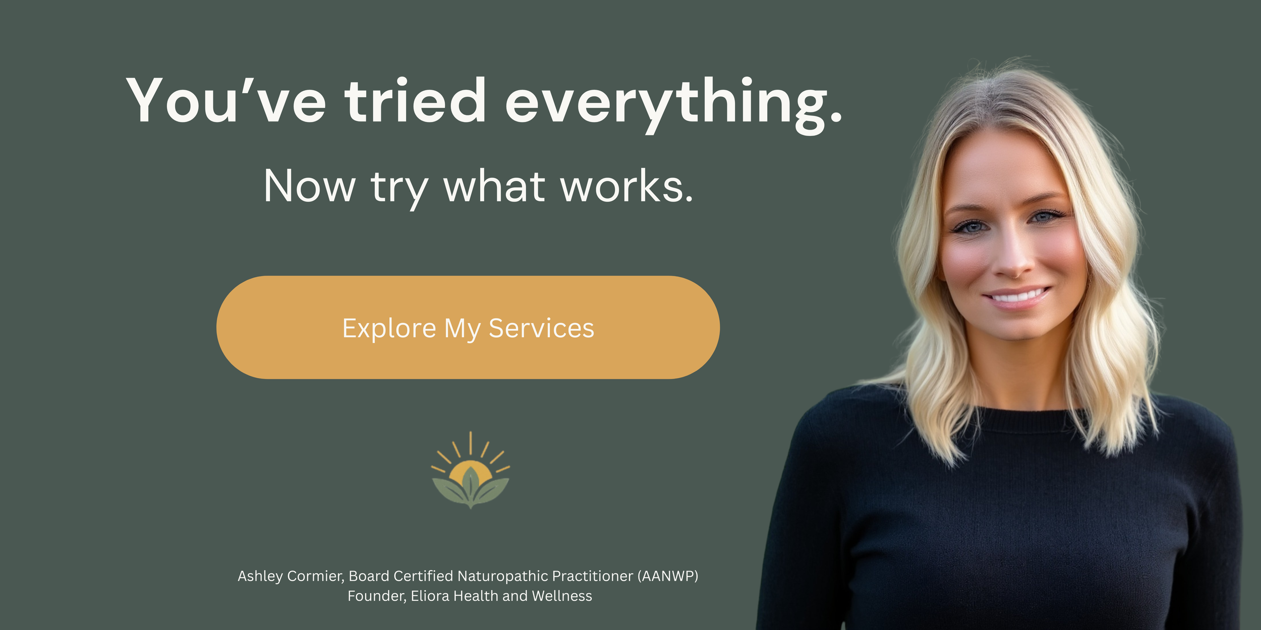 Ashley Cormier, founder of Eliora Health and Wellness, functional and holistic practitioner specializing in gut health, mold illness, eczema, MCAS, and nervous system healing