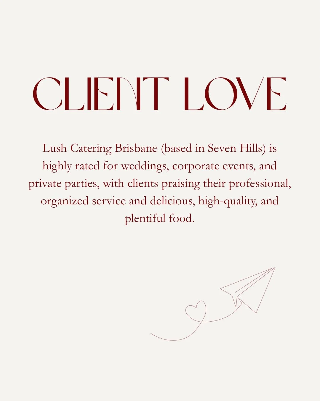 With 70 five star reviews on Google, we&rsquo;re a small but mighty Brisbane catering firm specialising in delivered catering, small to large private party catering, corporate event catering and wedding catering. You&rsquo;ll be SO thankful you chose