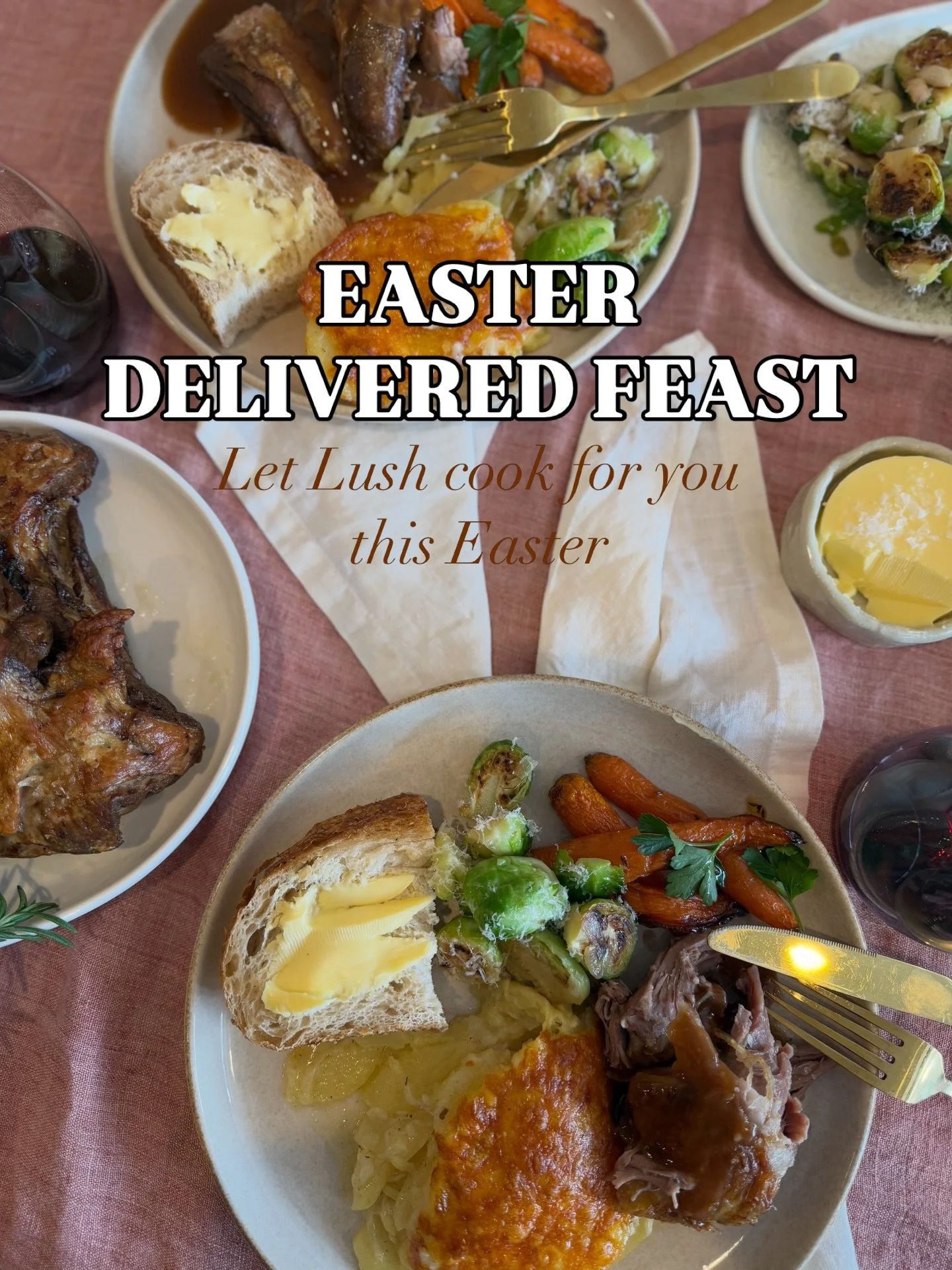 Our Easter Drop &amp; Go Feast is back for 2026 featuring 12-hour slow roasted lamb shoulder, potato gratin with thyme &amp; gruy&egrave;re, honey-glazed carrots and a warm hot cross bun bread &amp; butter pudding to finish.

Perfect for relaxed East