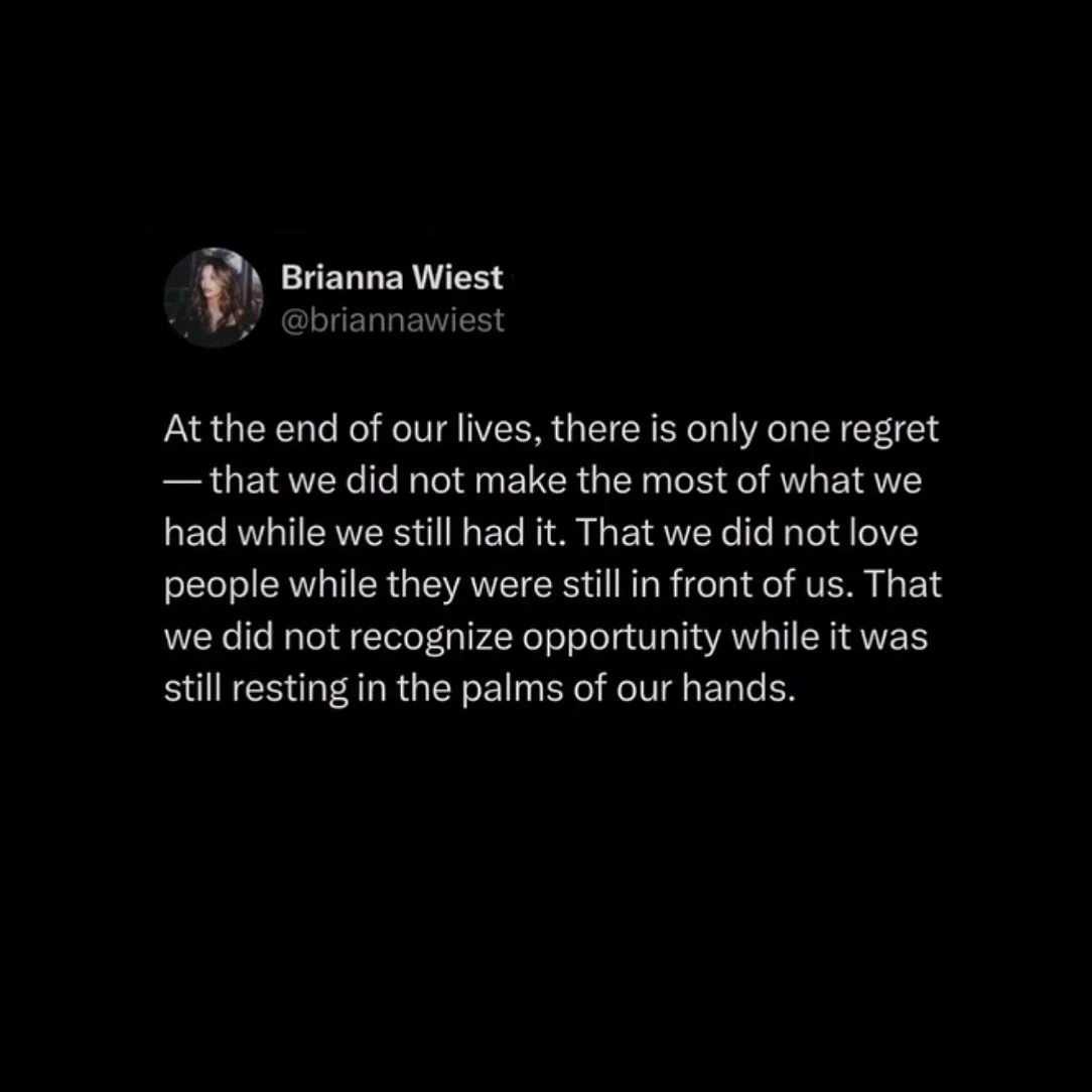 Looking back people don&rsquo;t often regret what they did do&hellip; they regret what they didn&rsquo;t do. 💯

The words they didn&rsquo;t say, chances they didn&rsquo;t take and one of the top ones is creating a life that is truly authentic to the