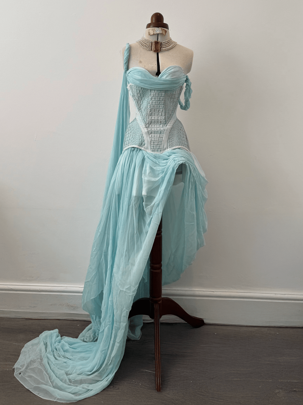 chinese dress ladies Aquamarine Corset Mermaid Style Wedding Dress Design Claire Pettibone main image 1