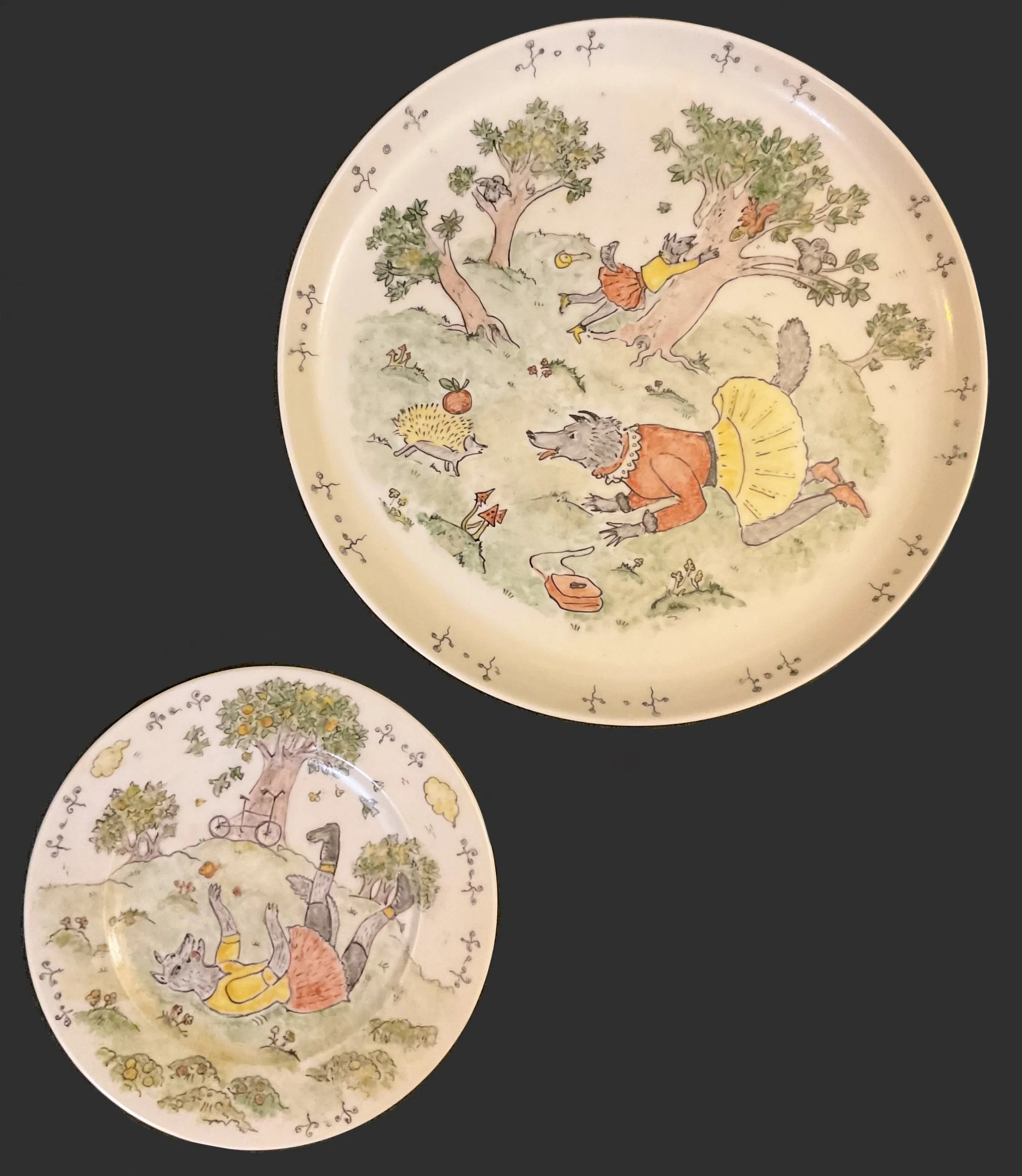 Dog Girls. 2024. Hand-painted on readymade porcelain