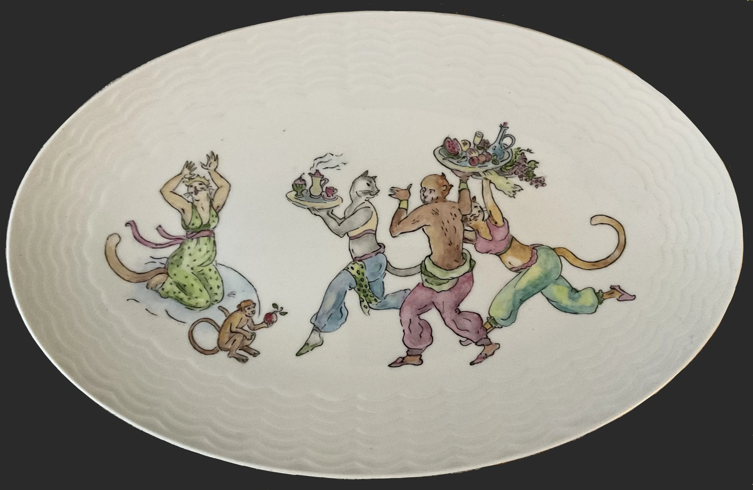 2025. Hand-painted on readymade porcelain