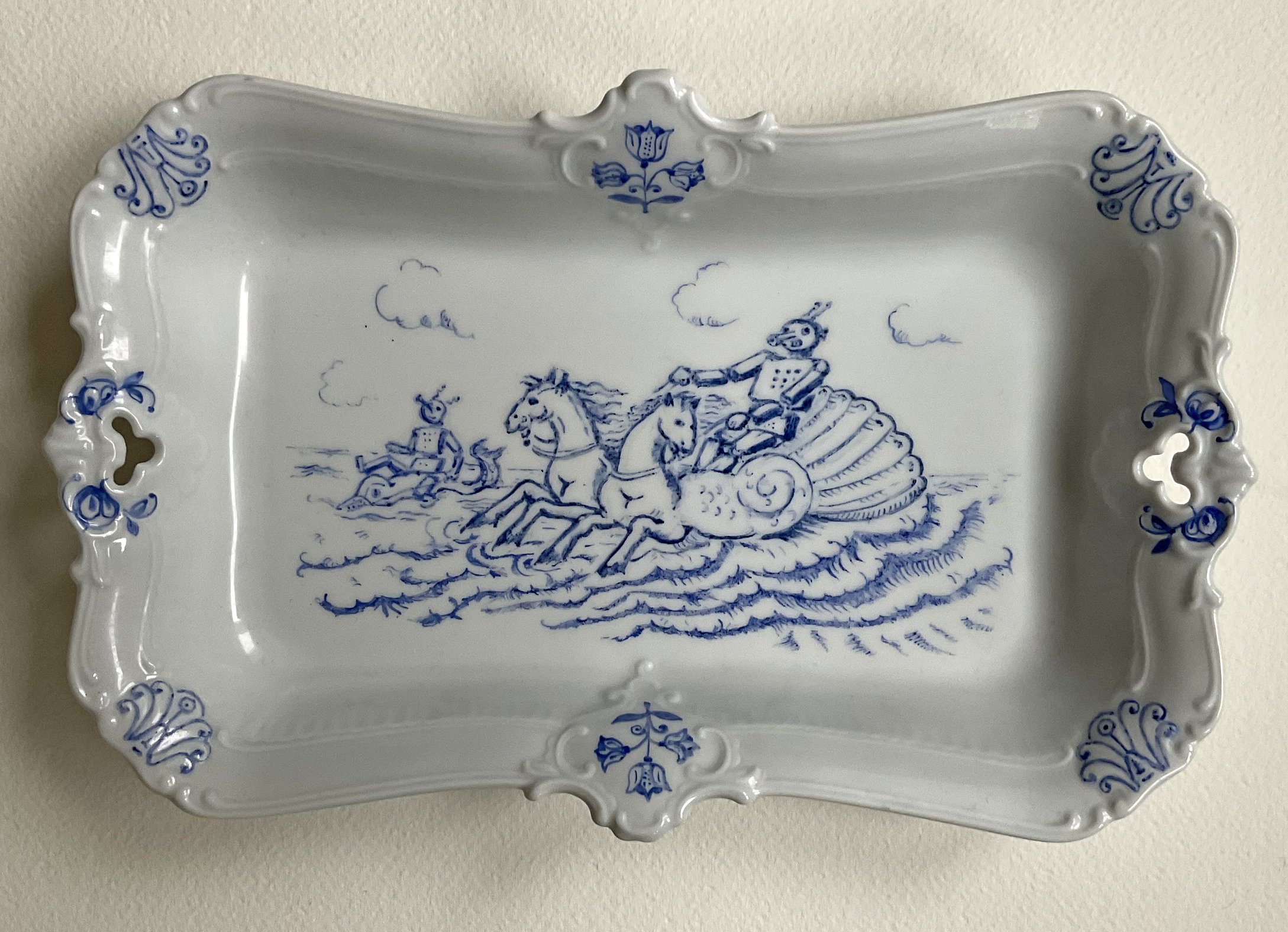 Sea Gods. The Ride. 2025. Hand-painted on readymade porcelain
