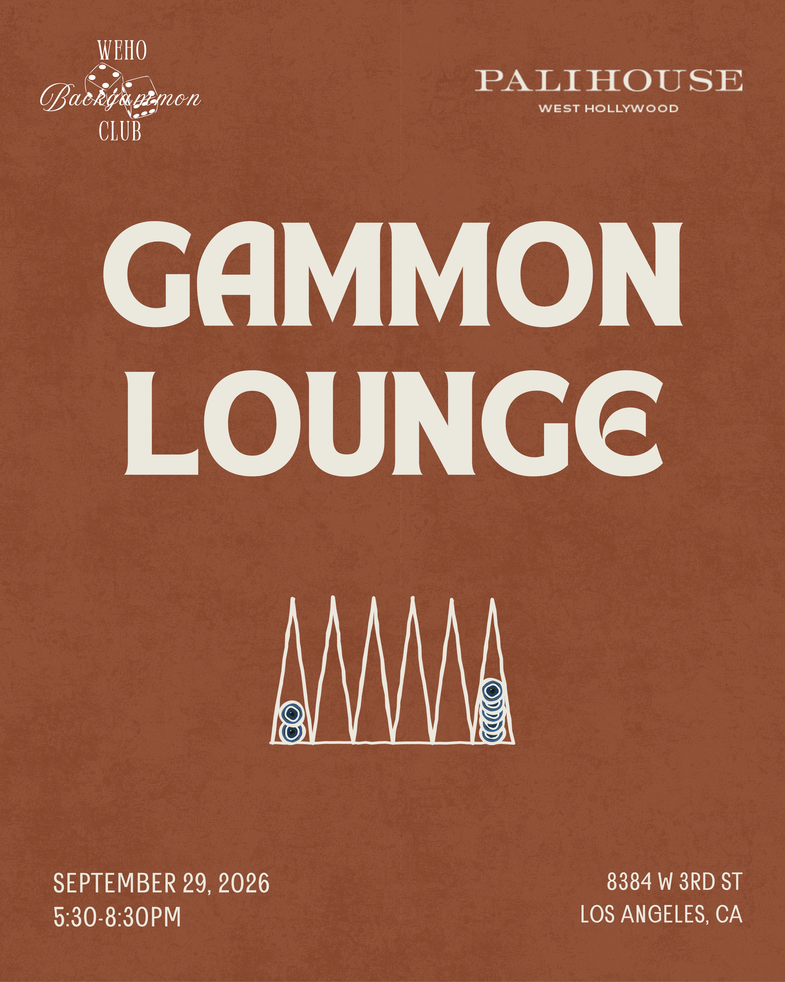 The Gammon Lounge @ Pali House WeHo (September 29)