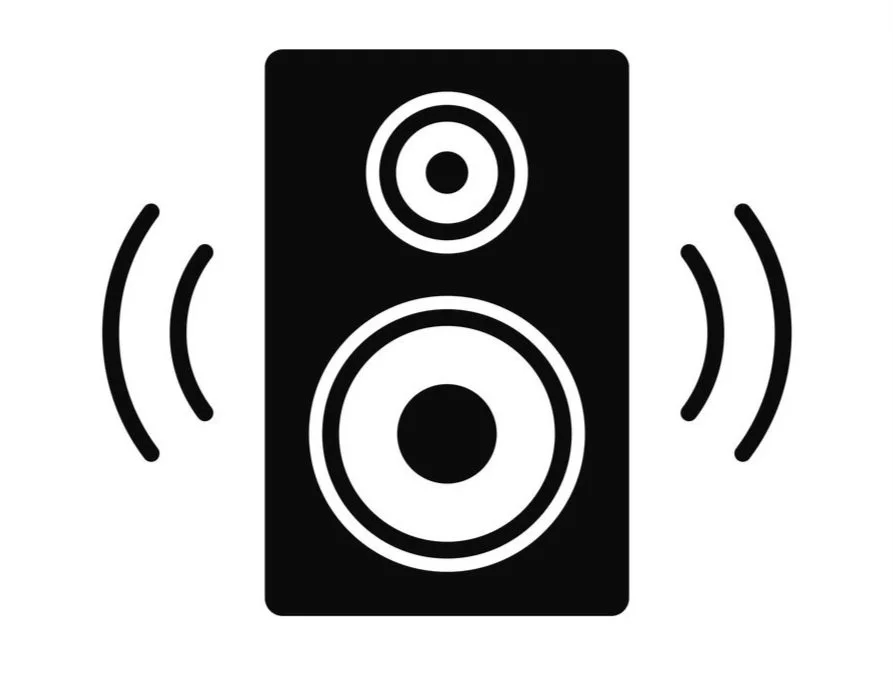 Classic speaker illustration symbolizing professional sound system and age-considerate playlists