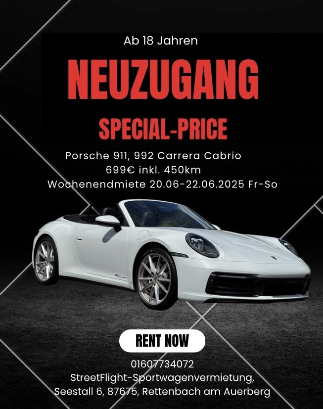 Porsche 911 Cabrio Wochenende Special