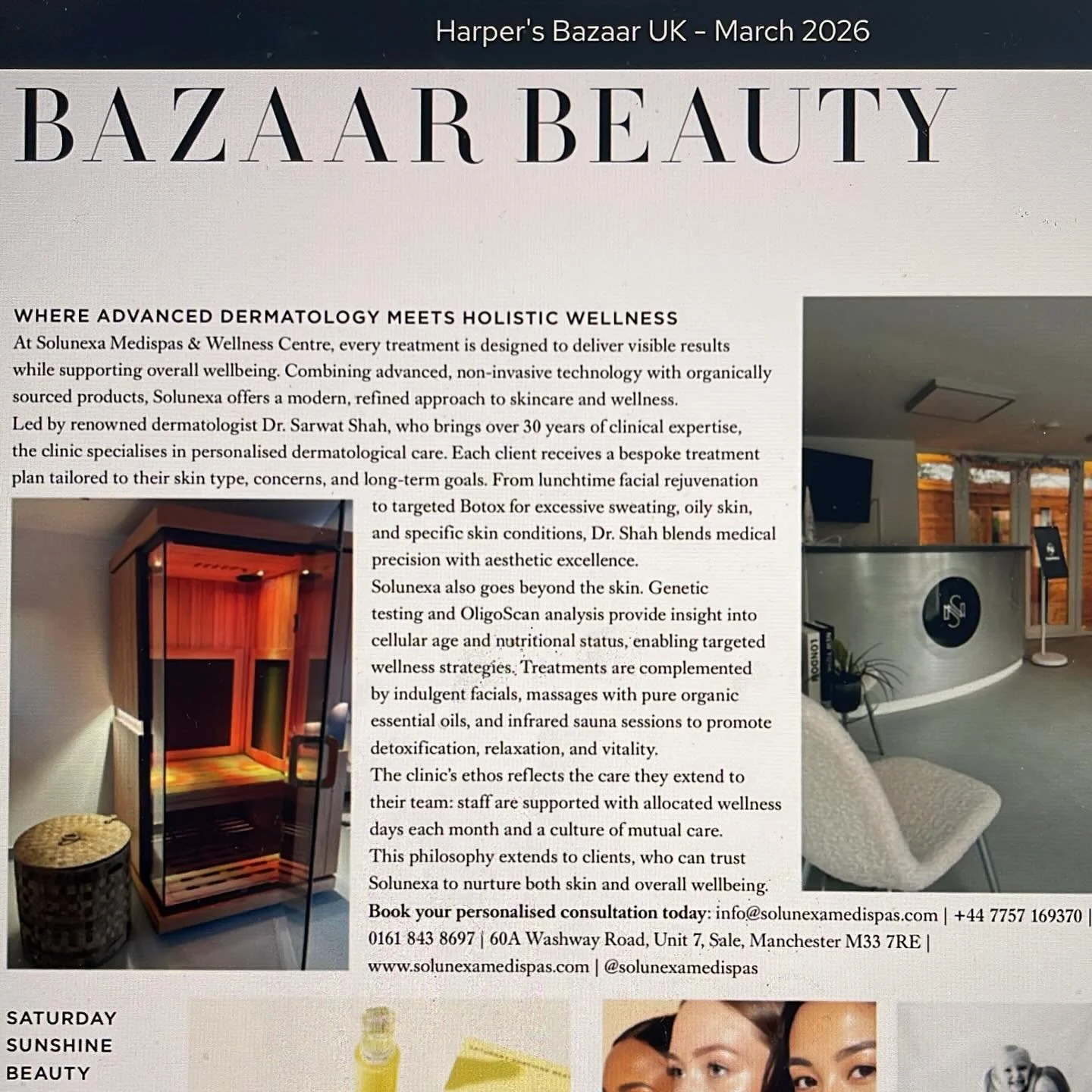 Featured in Harper&rsquo;s Bazaar 🥳 Proud to share our work and passion for aesthetic and wellness.