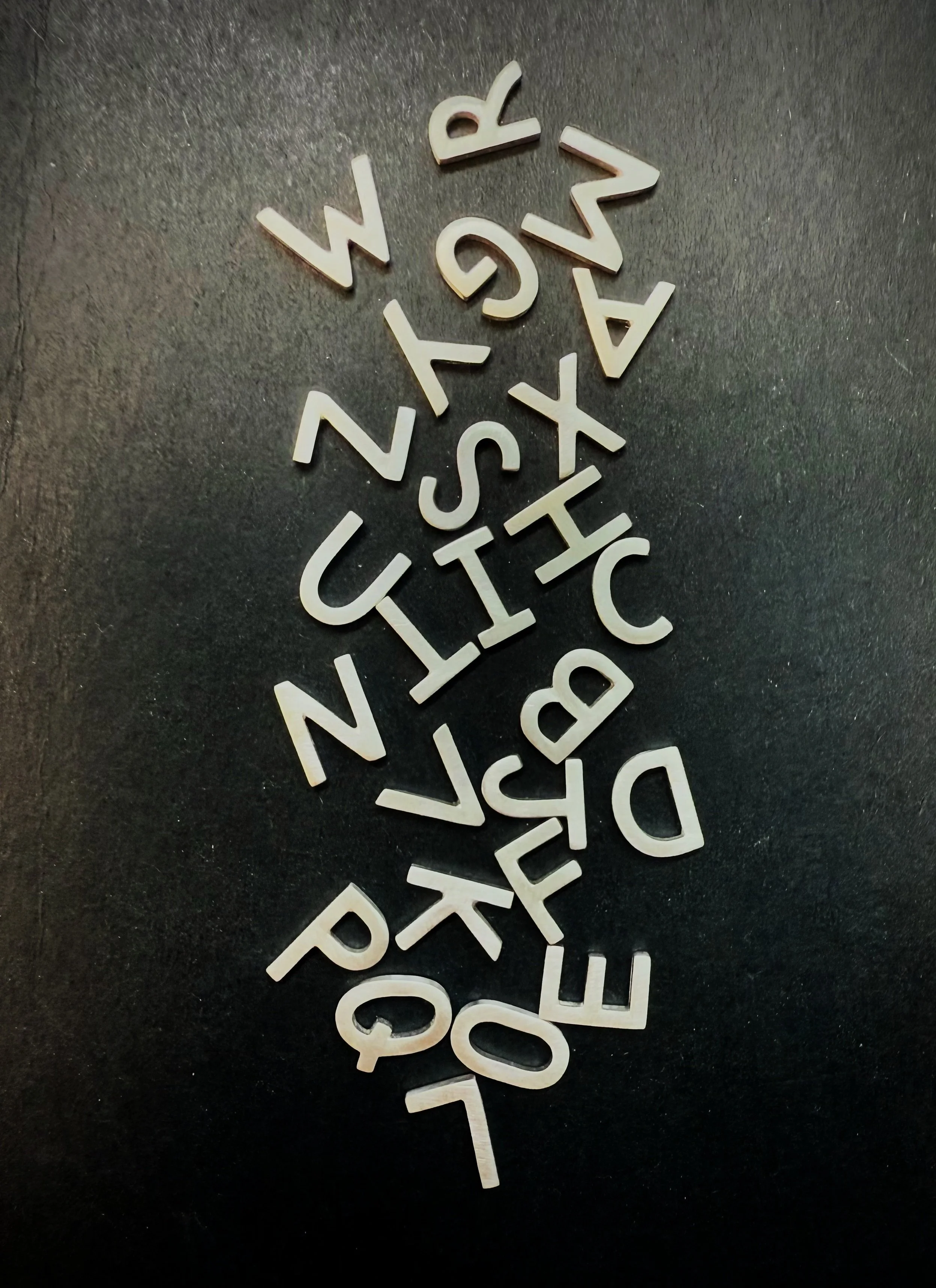 10mm tall sterling silver capital letter pendant charms