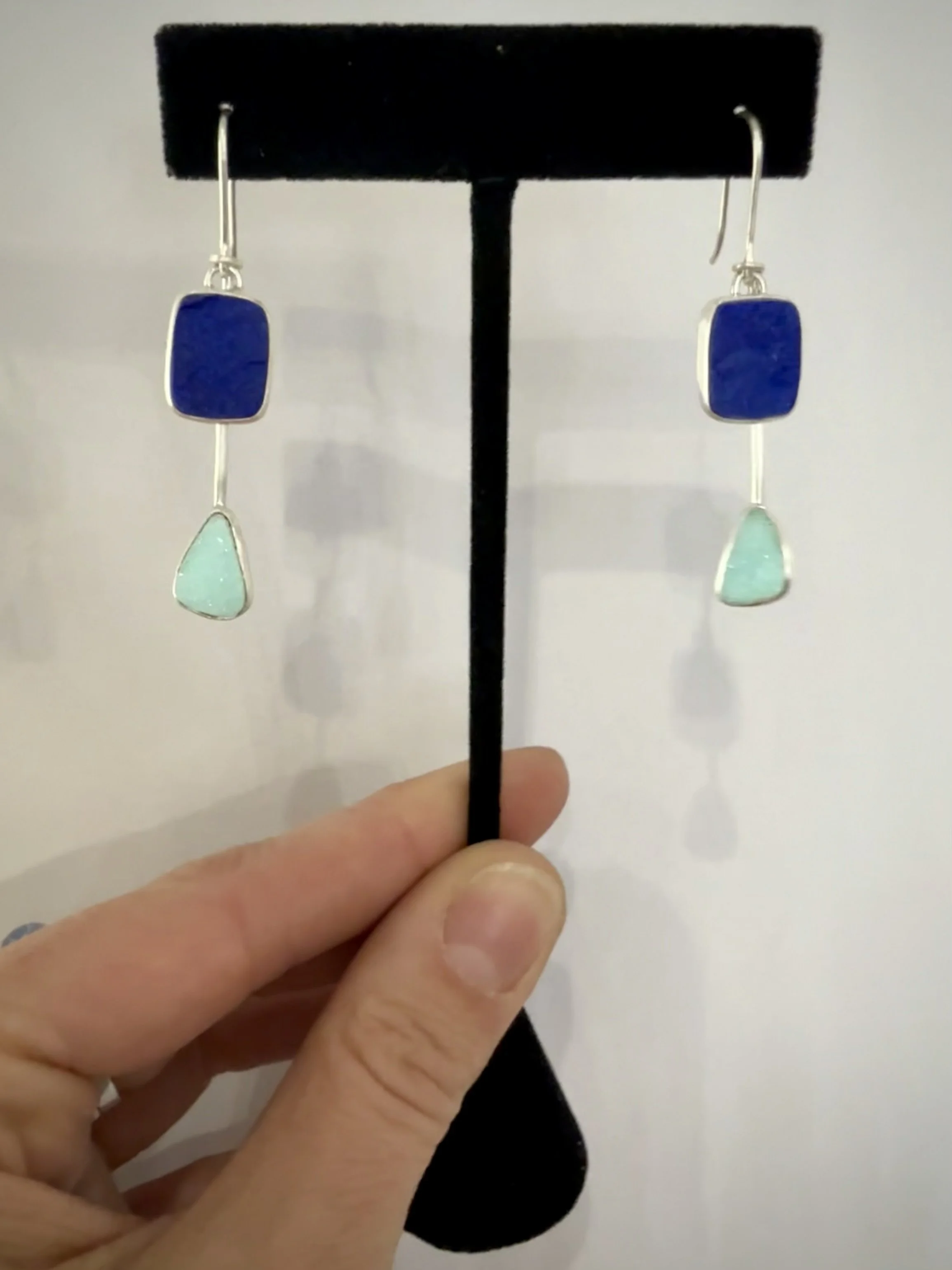 Lapis Druzy 2-in-1 Earrings_2.JPG