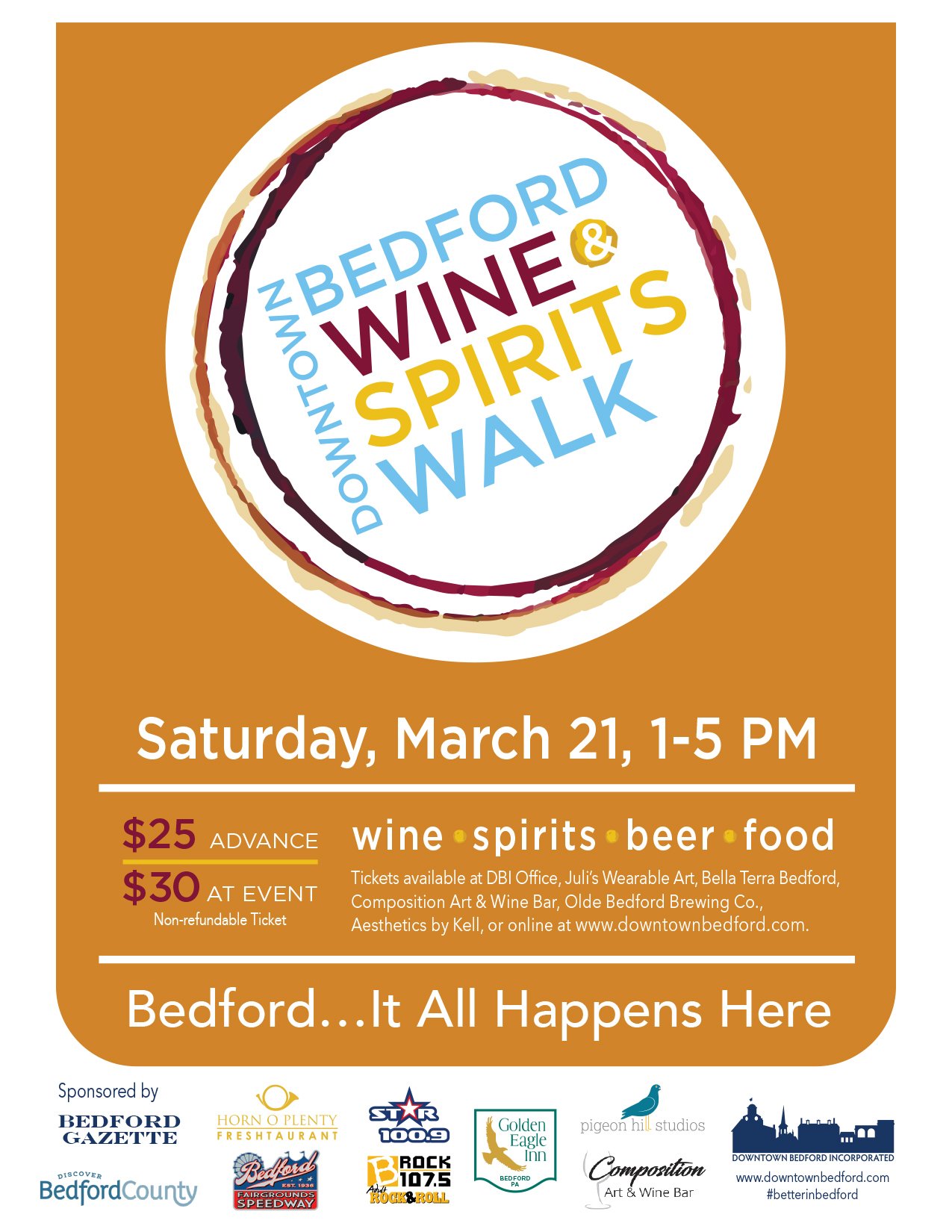 Downtown Bedford, Inc. Wine & Spirits Walk
