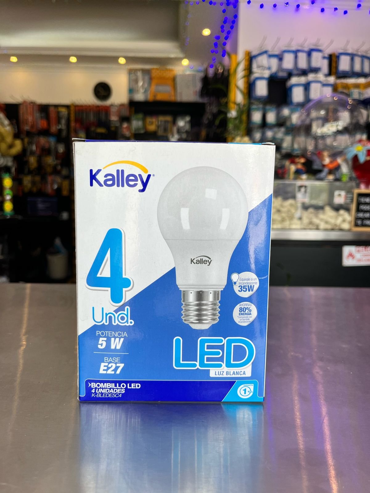 💡 Pack x4 Bombillos LED Kalley 5W | Base E27 | Luz Blanca Ilumina con eficiencia, ahorra con estilo.