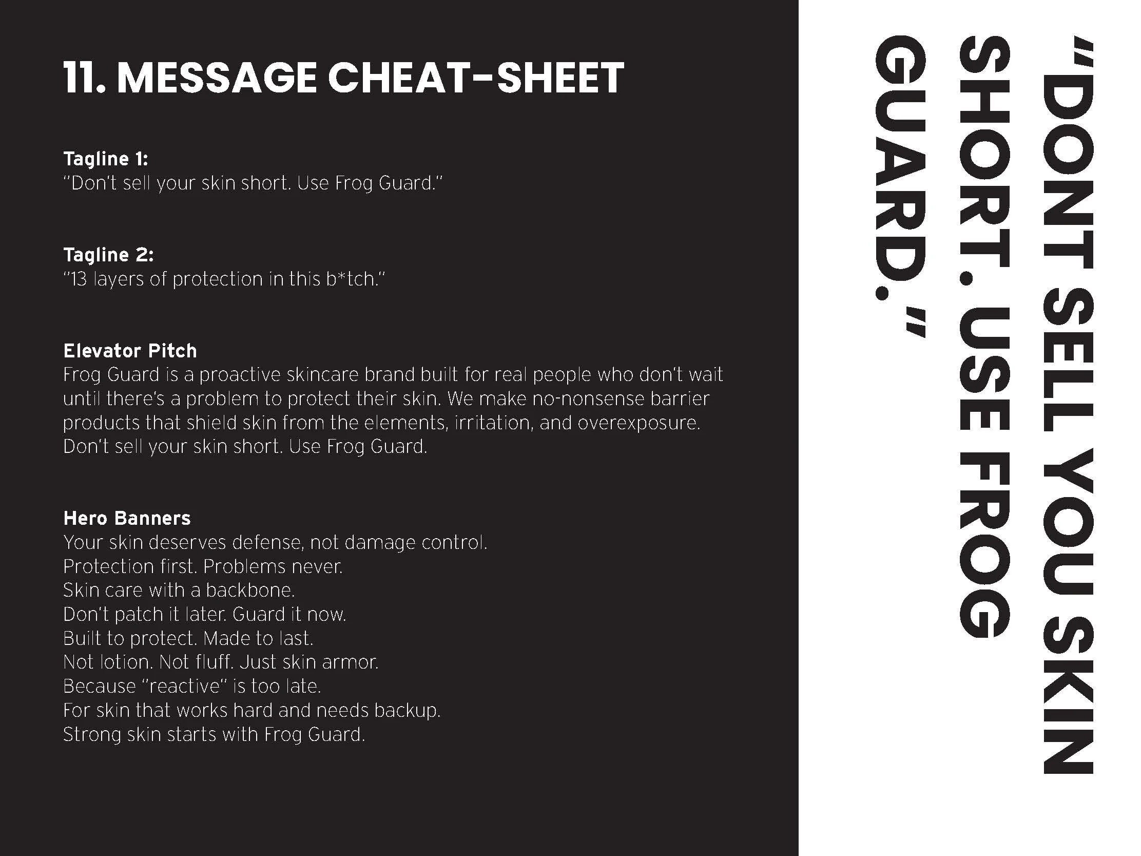 Brand Kit - Message Cheat-Sheet