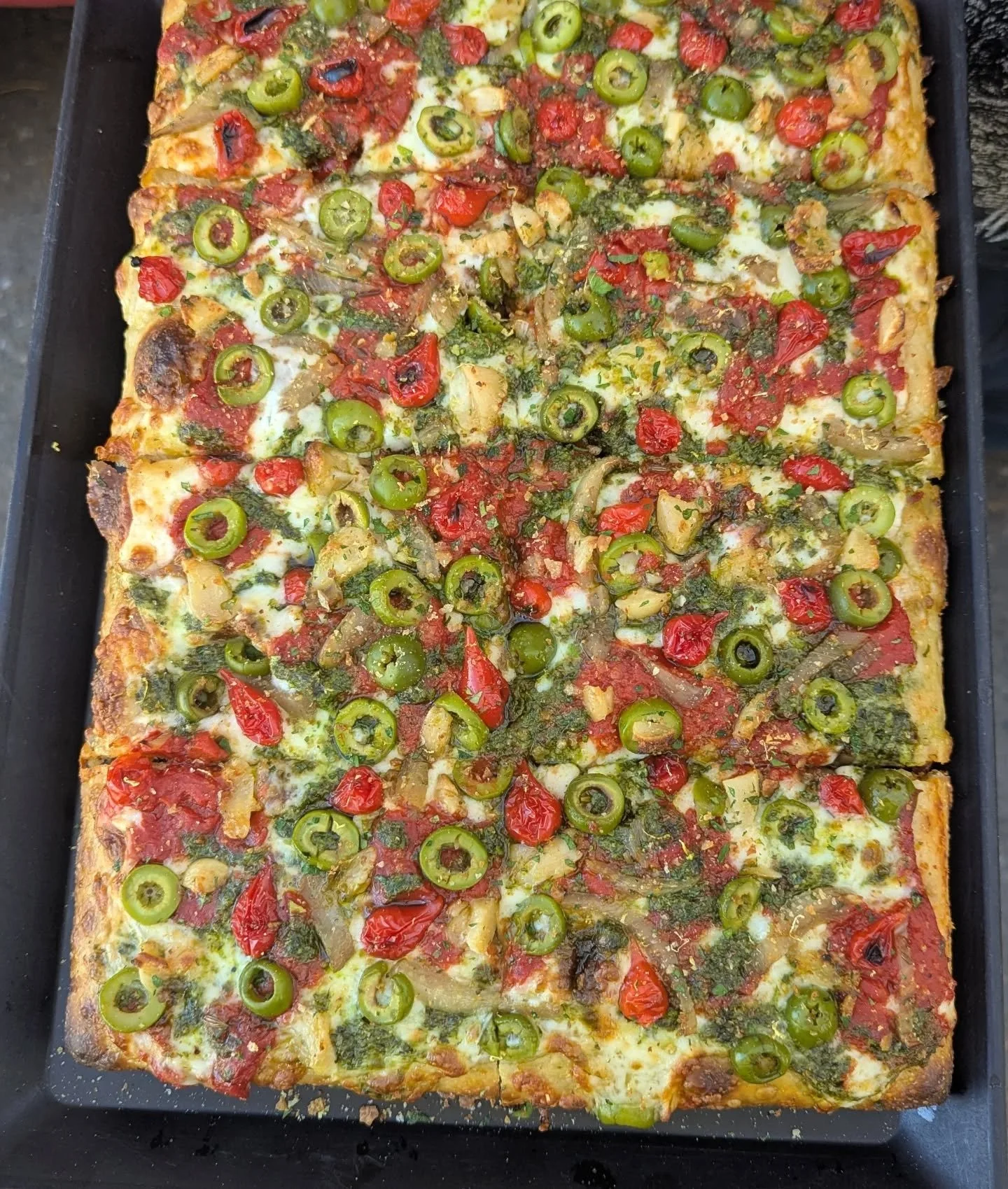 🎃 SPOOKY SPECIAL ALERT 🔪

Come check out the 🐛CREEPY CAULDRON🫀 before it's too late! 

Red sauce and Pesto
Braised Fennel
Roasted Garlic
Sweetie Drop Peppers
Green Olives
Herbed Bread Crumbs

It's simple and delicious! We are only open Thursday 1