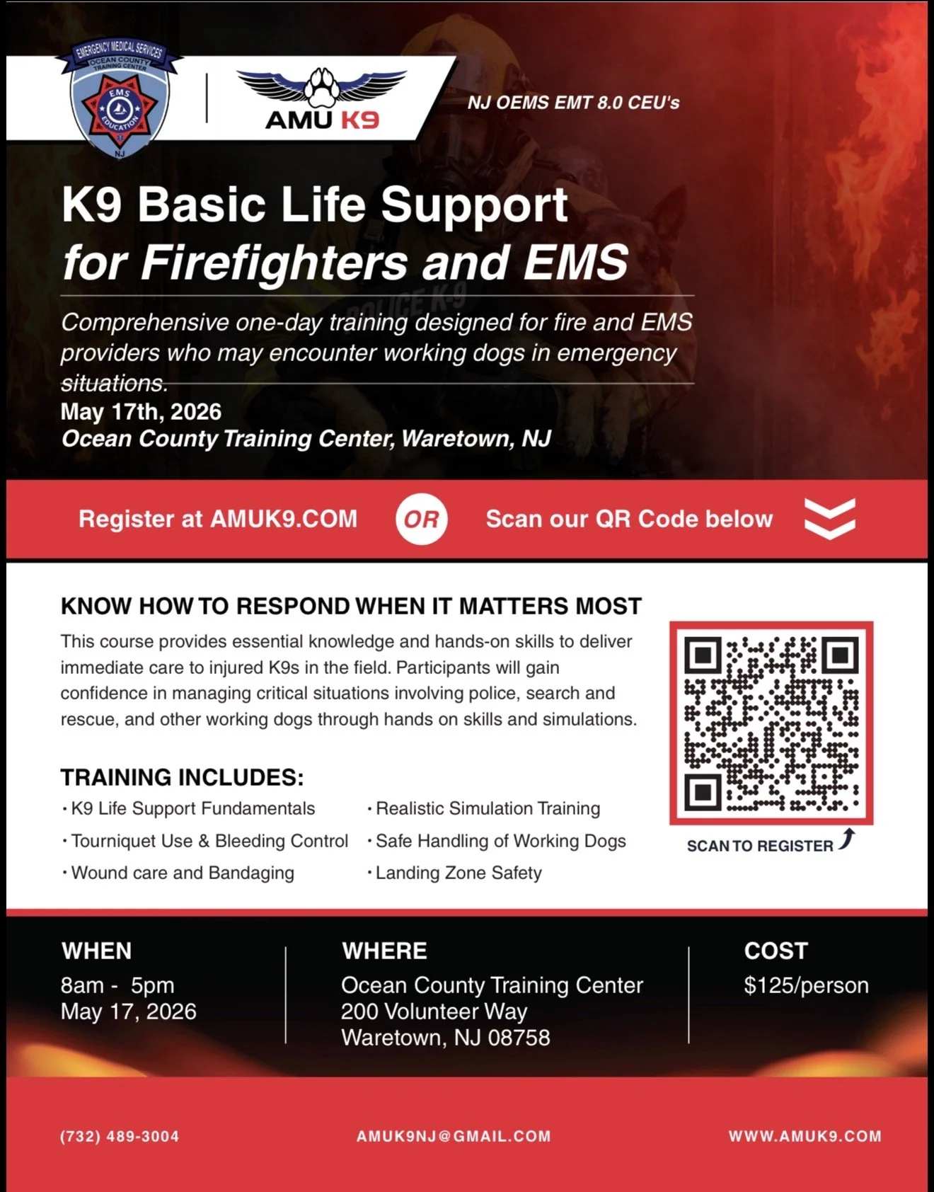 AMU K9: Bridging the Gap in K9 Emergency Care for Firefighters