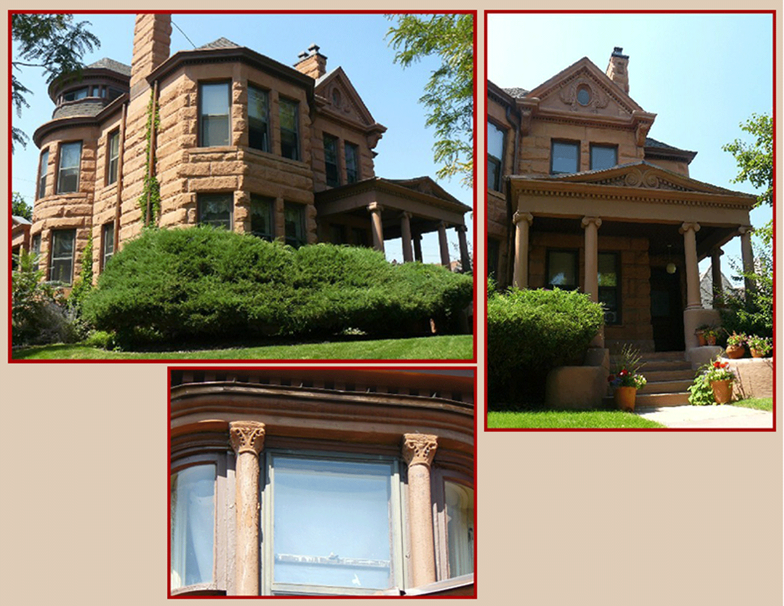 Buildings in Denver using stone from Red Rock Canyon Open Space in Colorado Springs