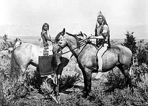 Ute people in Red Rock Canyon Open Space in Colorado Springs