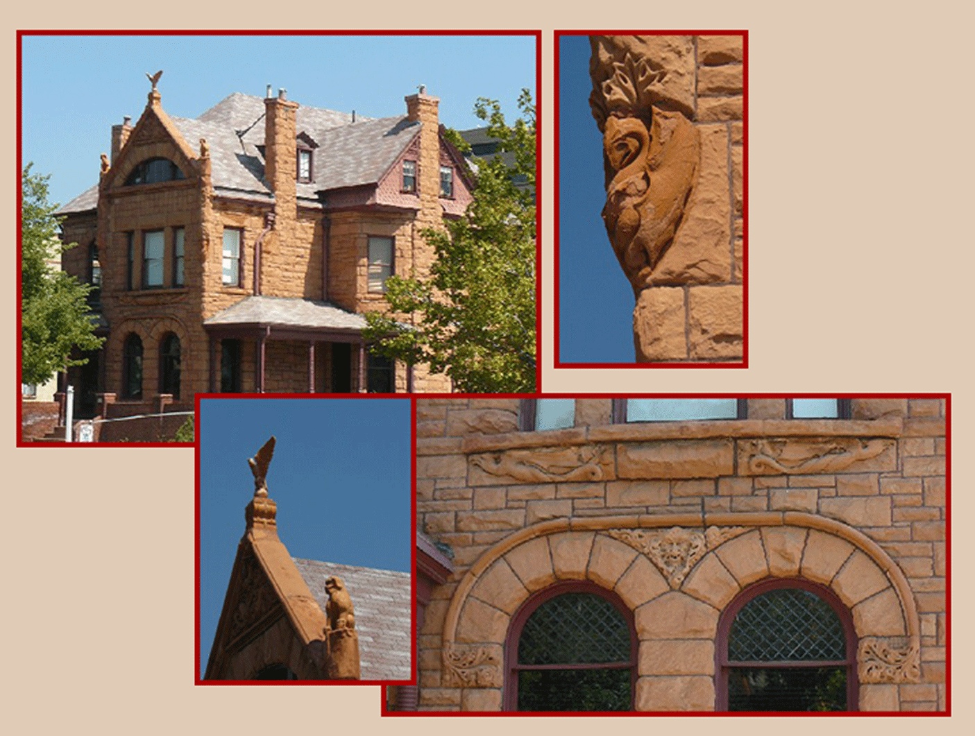 Buildings in Denver using stone from Red Rock Canyon Open Space in Colorado Springs