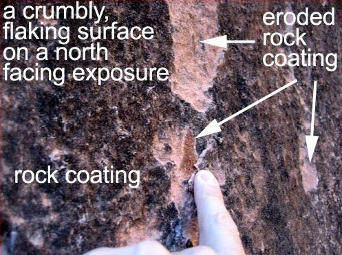 Rock weathering in Red Rock Canyon Open Space in Colorado Springs
