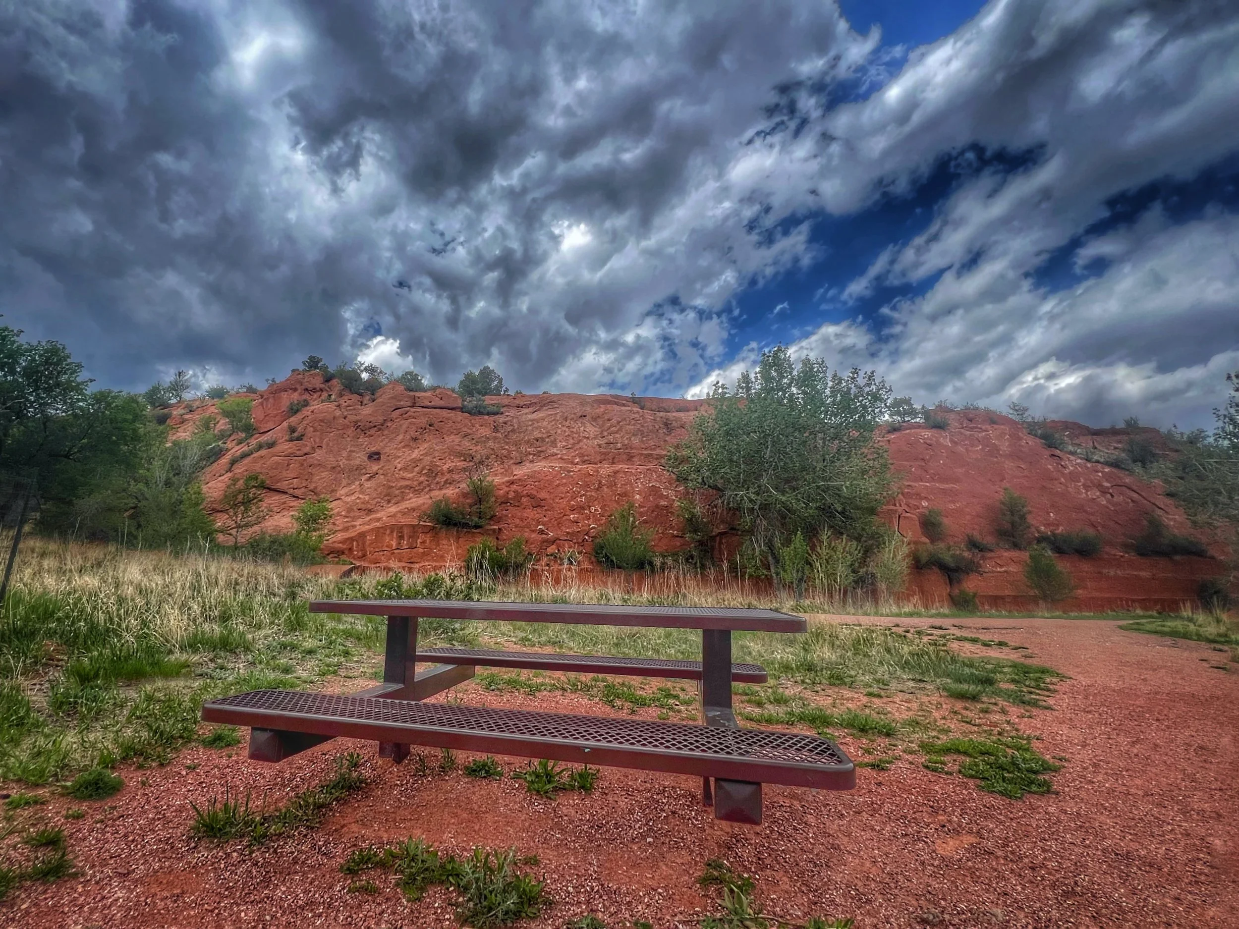 Picnic area at Red Rock Canyon Open Space in Colorado Springs