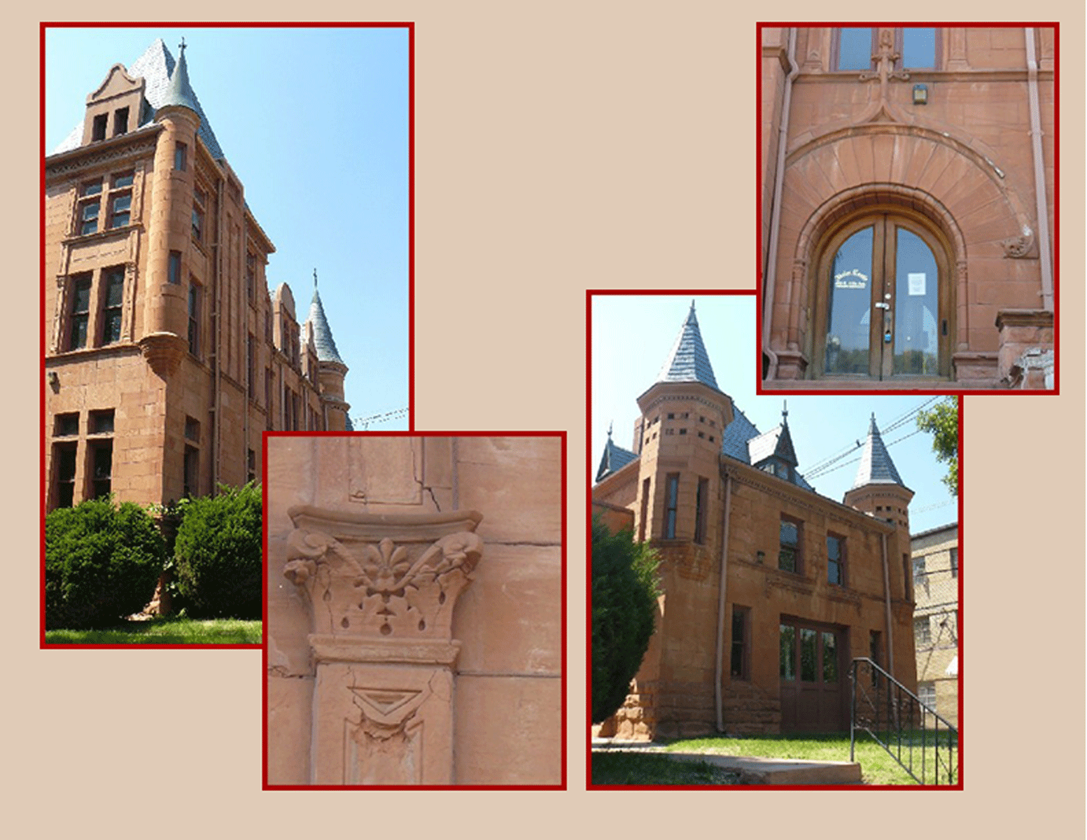 Buildings in Denver using stone from Red Rock Canyon Open Space in Colorado Springs