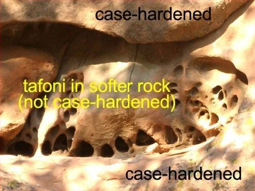 Rock weathering in Red Rock Canyon Open Space in Colorado Springs