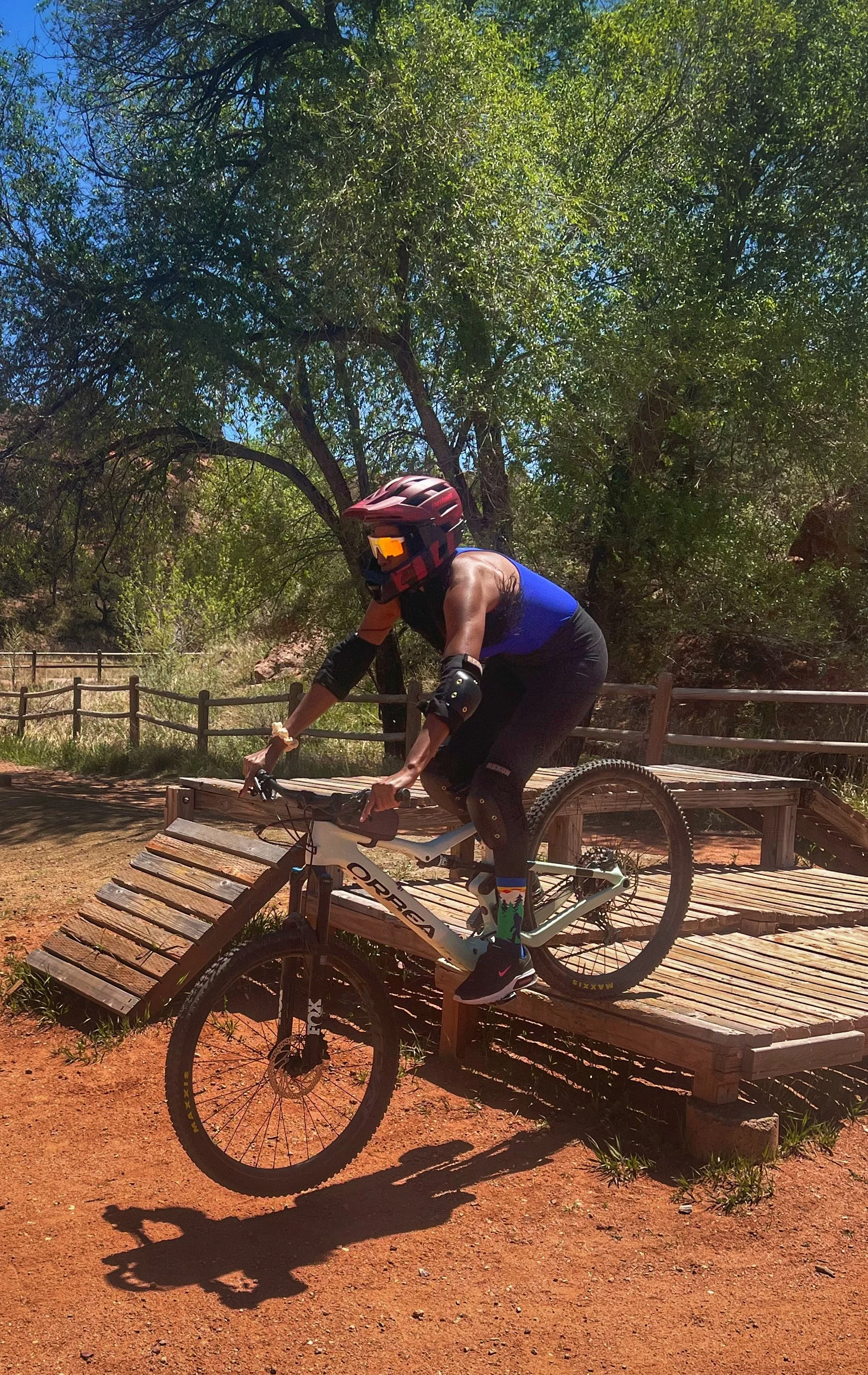 Bike skills practice area at Red Rock Canyon Open Space in Colorado Springs