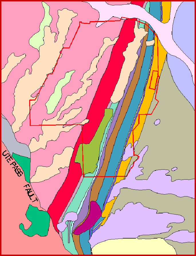 Geological map of Red Rock Canyon Open Space in Colorado Springs