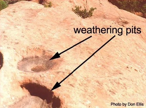 Rock weathering in Red Rock Canyon Open Space in Colorado Springs